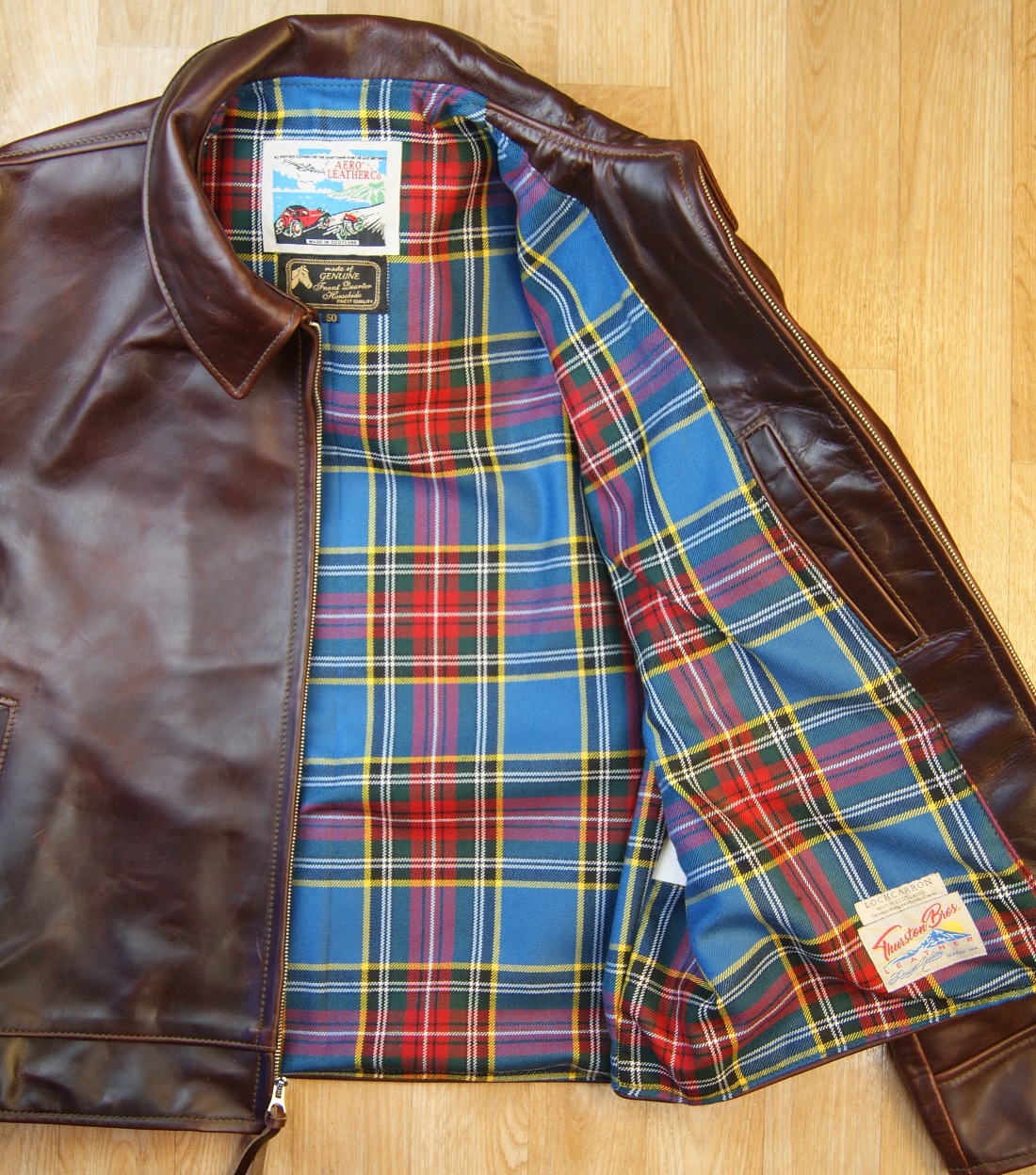 Aero Highwayman Brown CXL FQHH VFK2 MacBeth Modern tartan lining.jpg