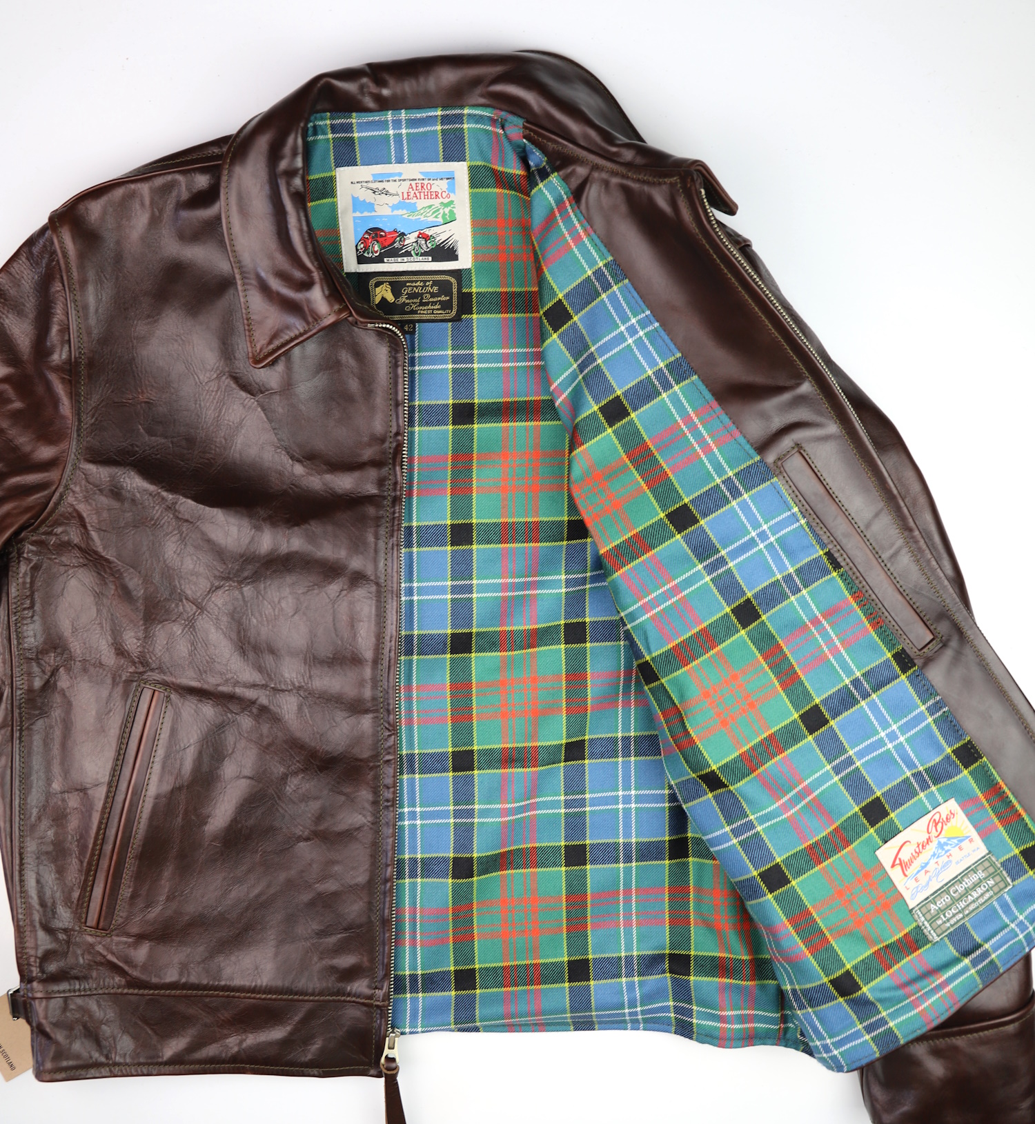 Aero Highwayman Brown CXL FQHH Y4B Paisley Ancient tartan lining.jpg