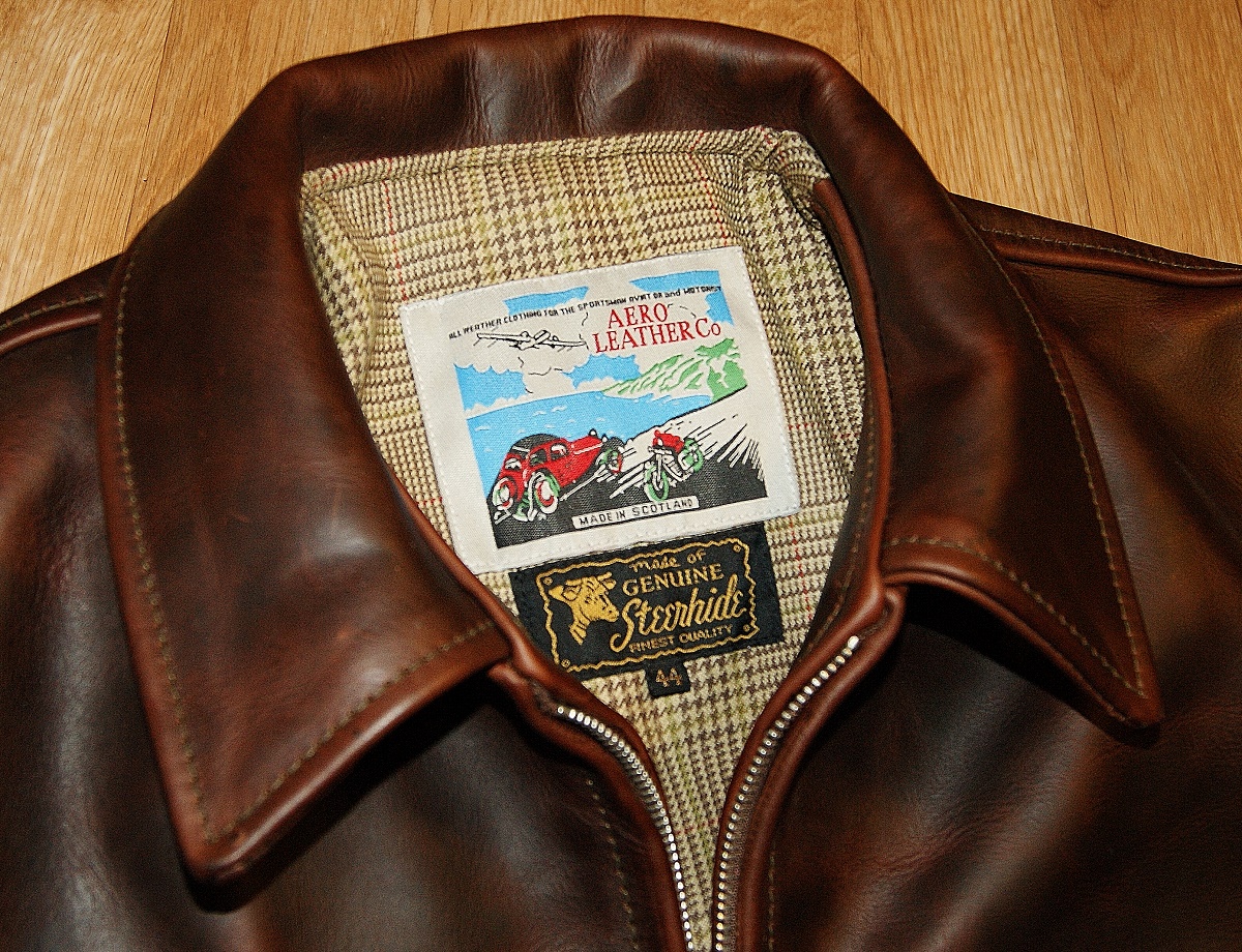 Aero Highwayman Brown CXL Steerhide 44 tag.jpg