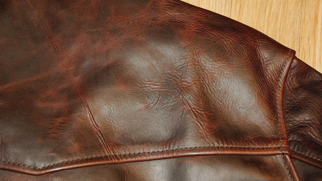 Aero Highwayman Brown CXL Steerhide 44 yoke grain.jpg