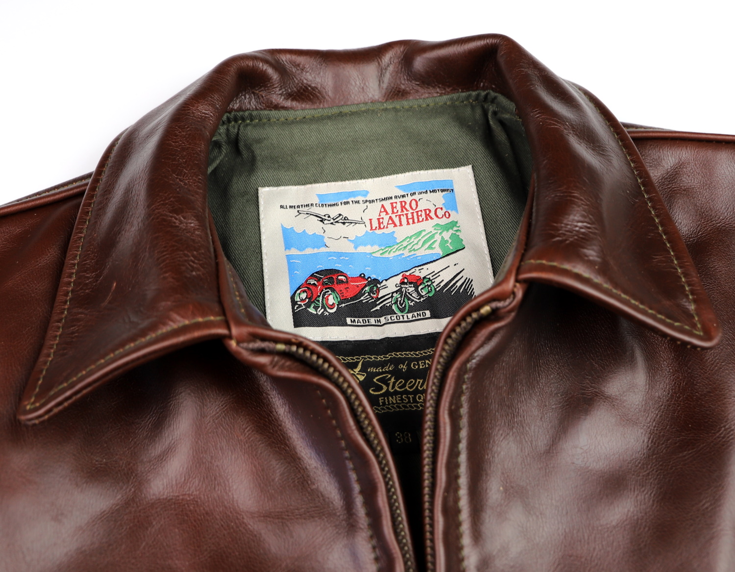 Aero Highwayman Brown CXL Steerhide KW9 tag.jpg