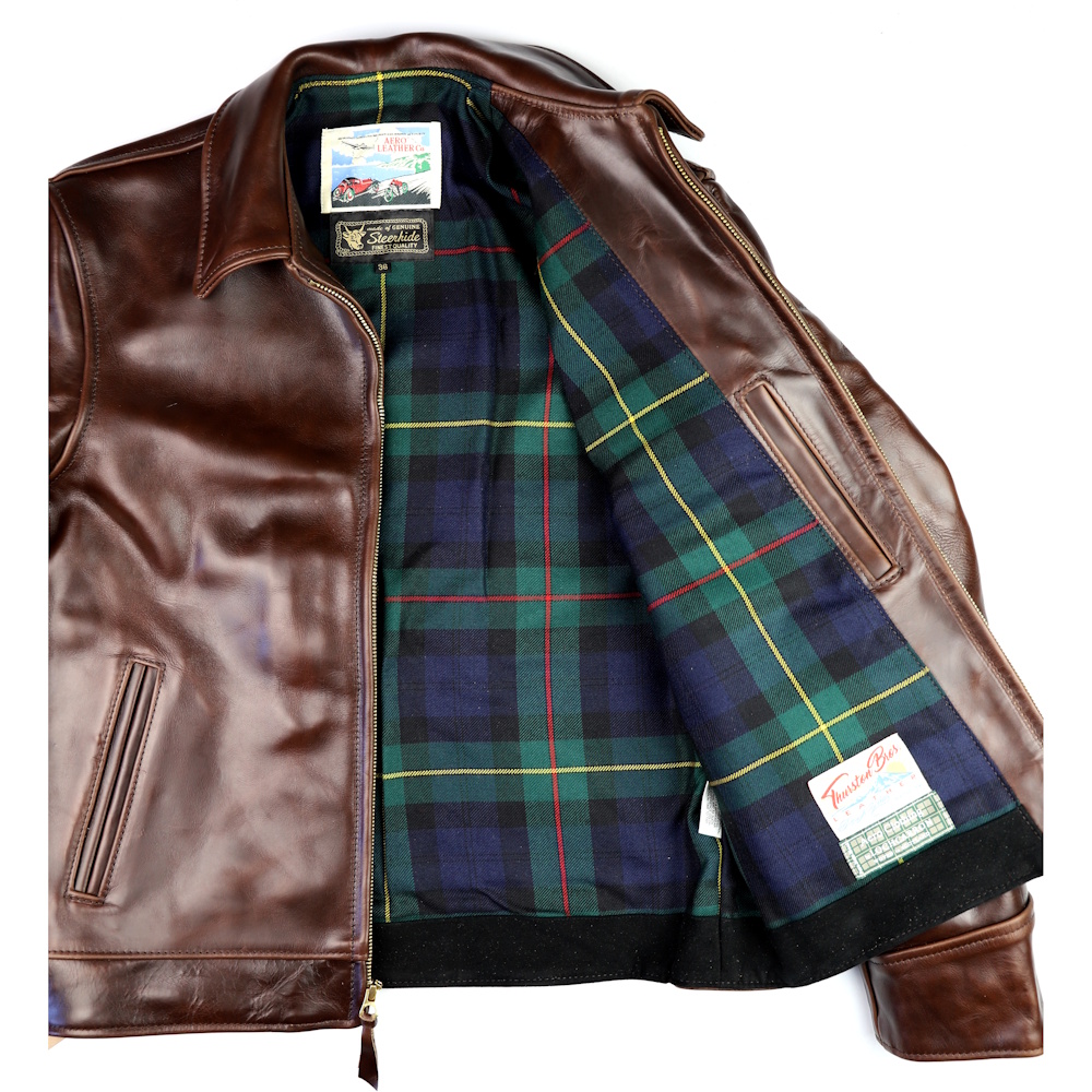 Aero Highwayman Brown CXL Steerhide MW43 McEwan Modern tartan lining.jpg