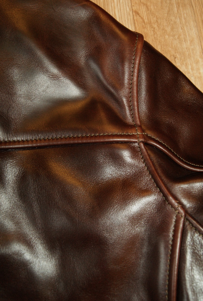 Aero Highwayman Brown CXL Steerhide size 42 X72 shoulder.jpg