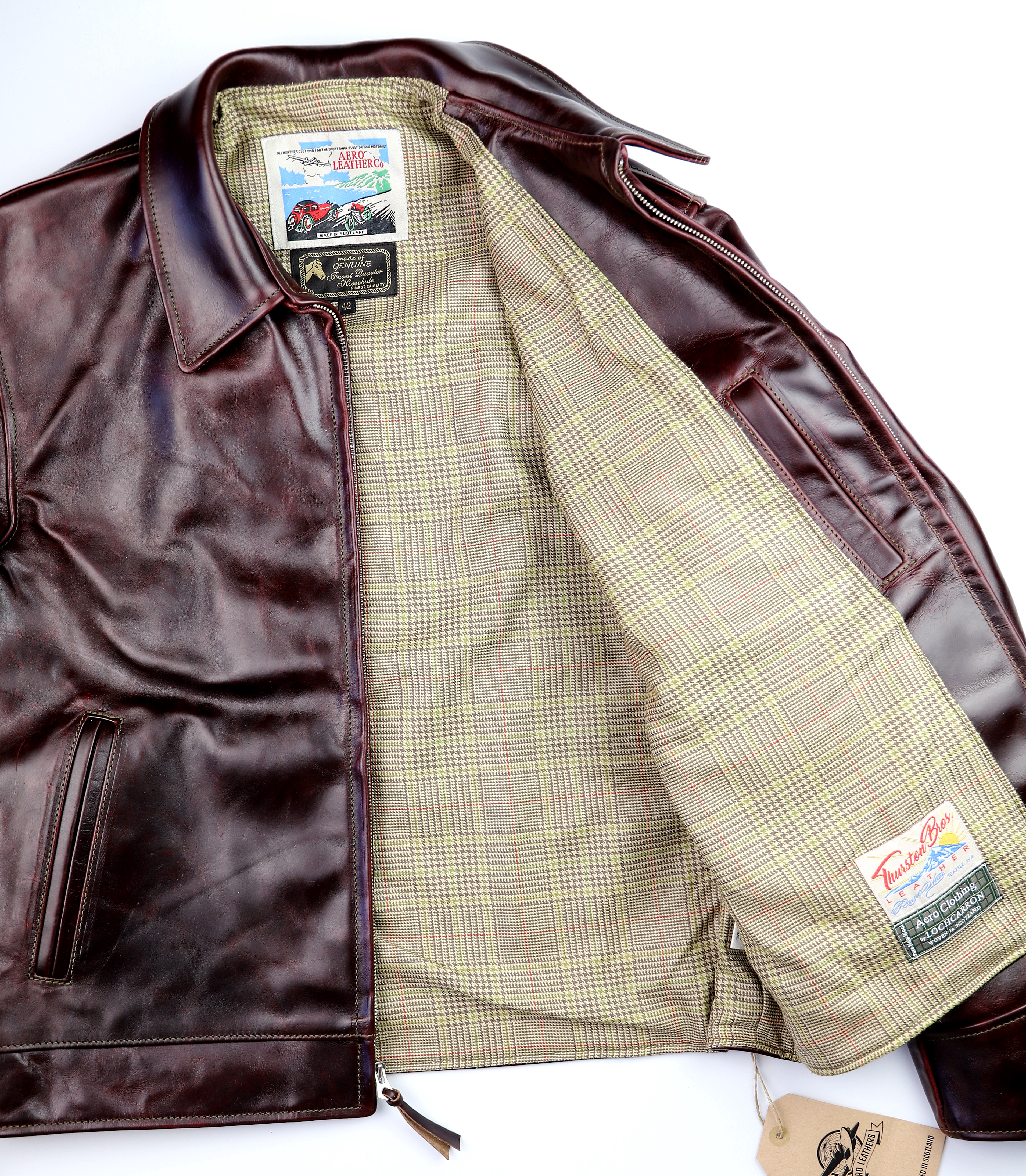 Aero Highwayman Cordovan CXL FQHH SQP5 Crail Check Tweed lining.jpg