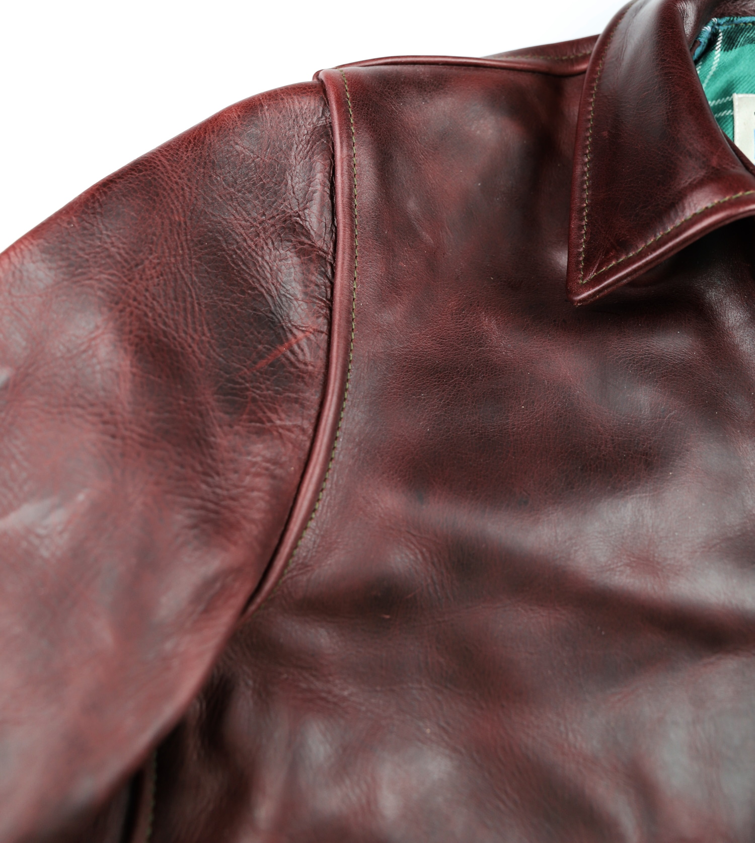 Aero Highwayman Cordovan CXL Steerhide UV2 sleeve grain.jpg