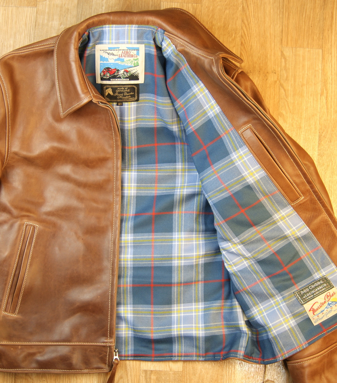 Aero Highwayman Natural CXL FQHH Musselburgh tartan lining.jpg