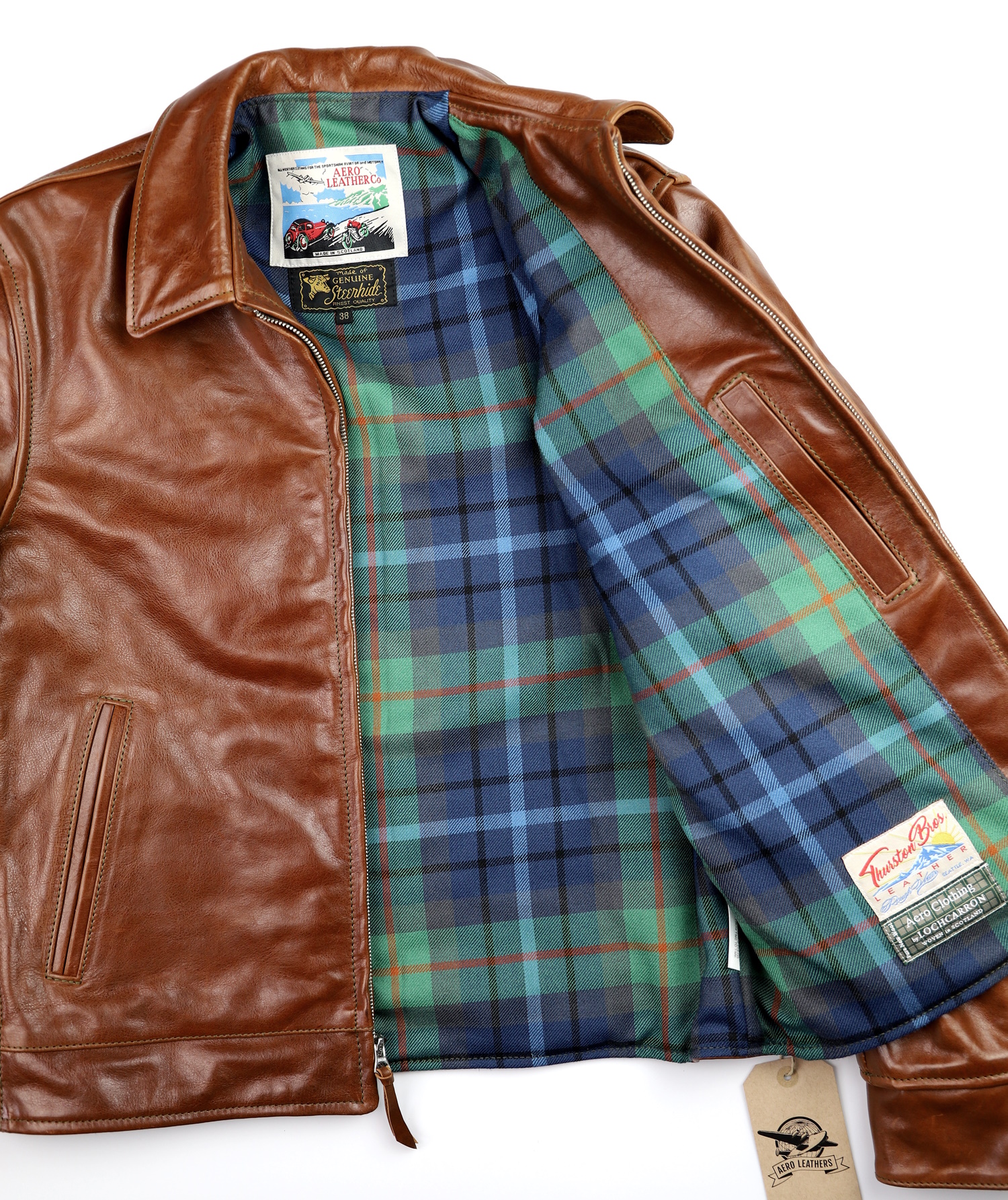 Aero Highwayman Russet Badalassi New York City medium weight tartan lining.jpg