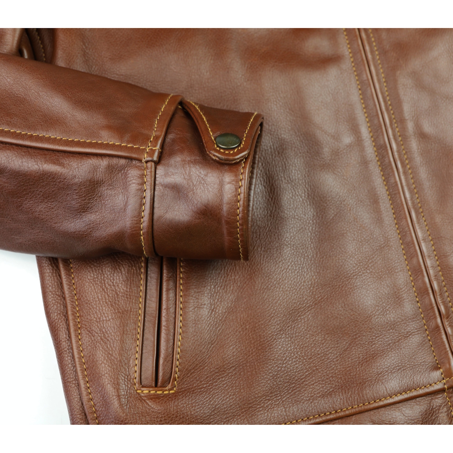 Aero Highwayman Russet Vicenza Gently Worn snap cuff IG square.jpg