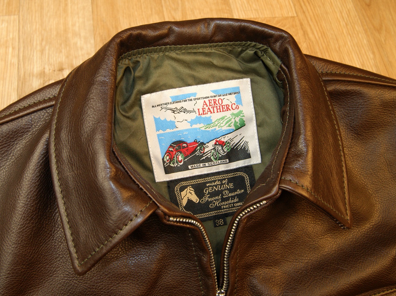 Aero Highwayman Seal Vicenza Horsehide BD77 tag.jpg