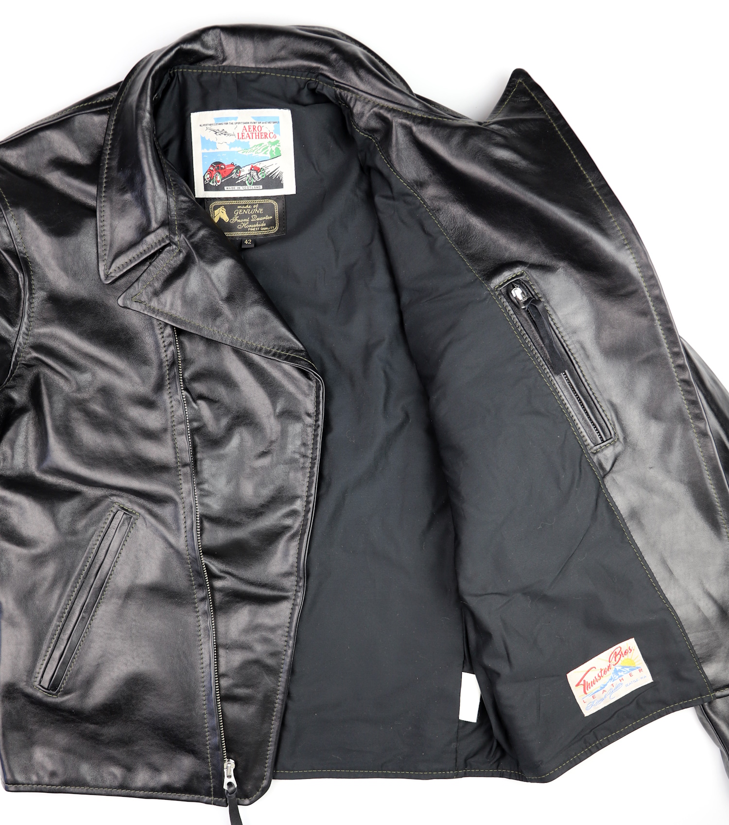 Aero Hooch Hauler Black Pinnacle Horsehide black cotton sateen lining.jpg