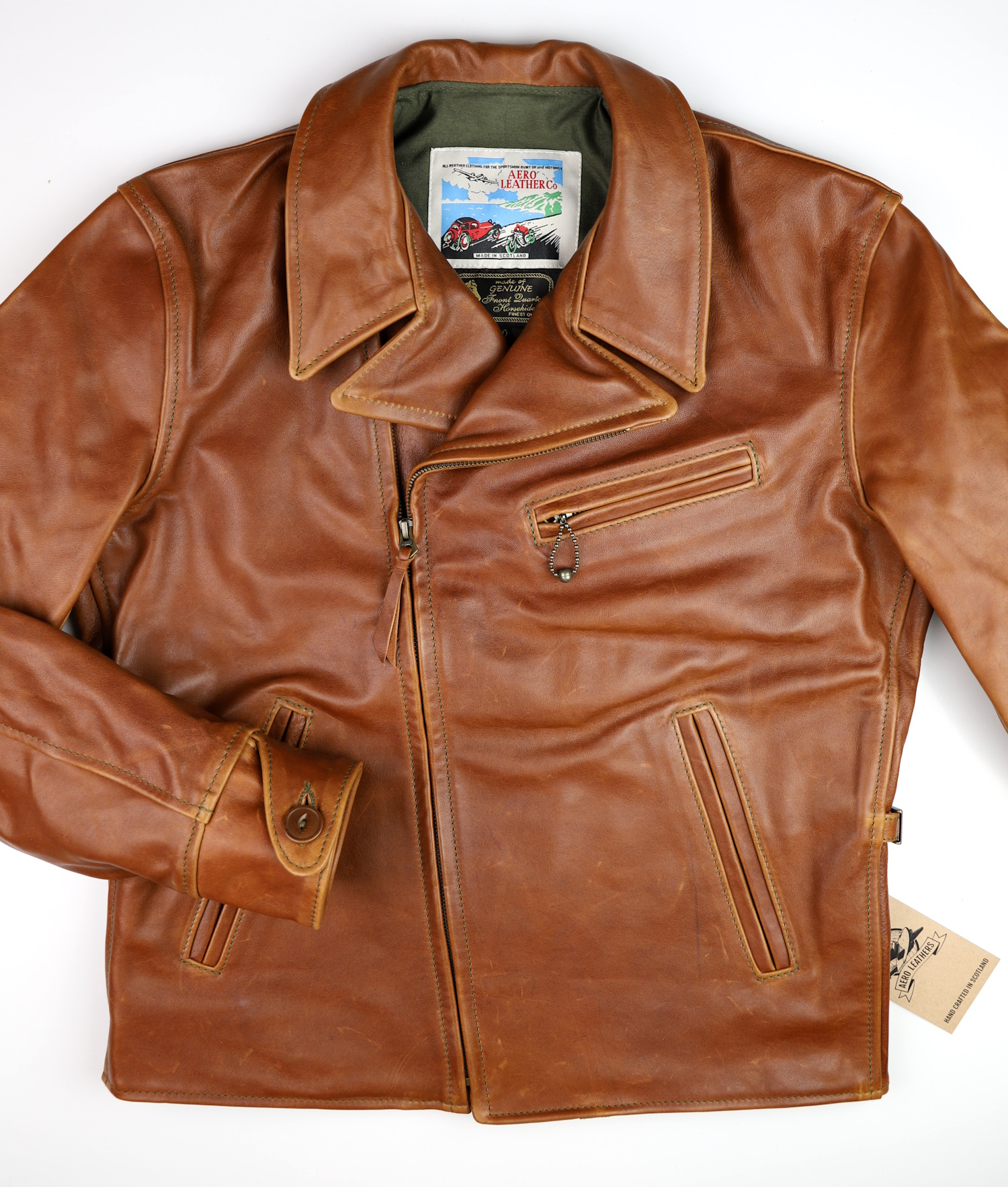 Aero Hooch Hauler Cognac Pinnacle Horsehide front.jpg