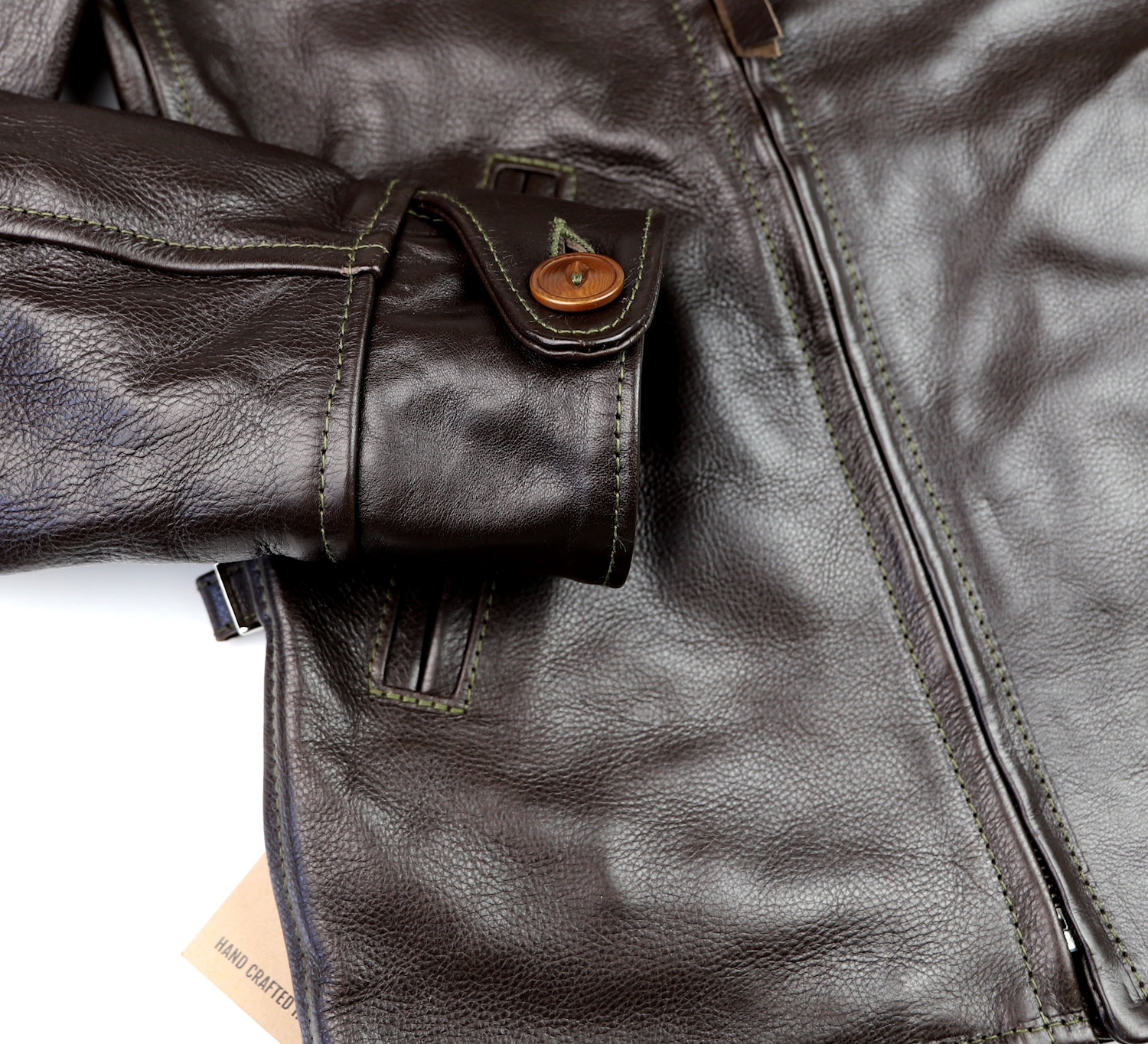 Aero Hooch Hauler Dark Seal Vicenza Horsehide 36J button cuff.jpg