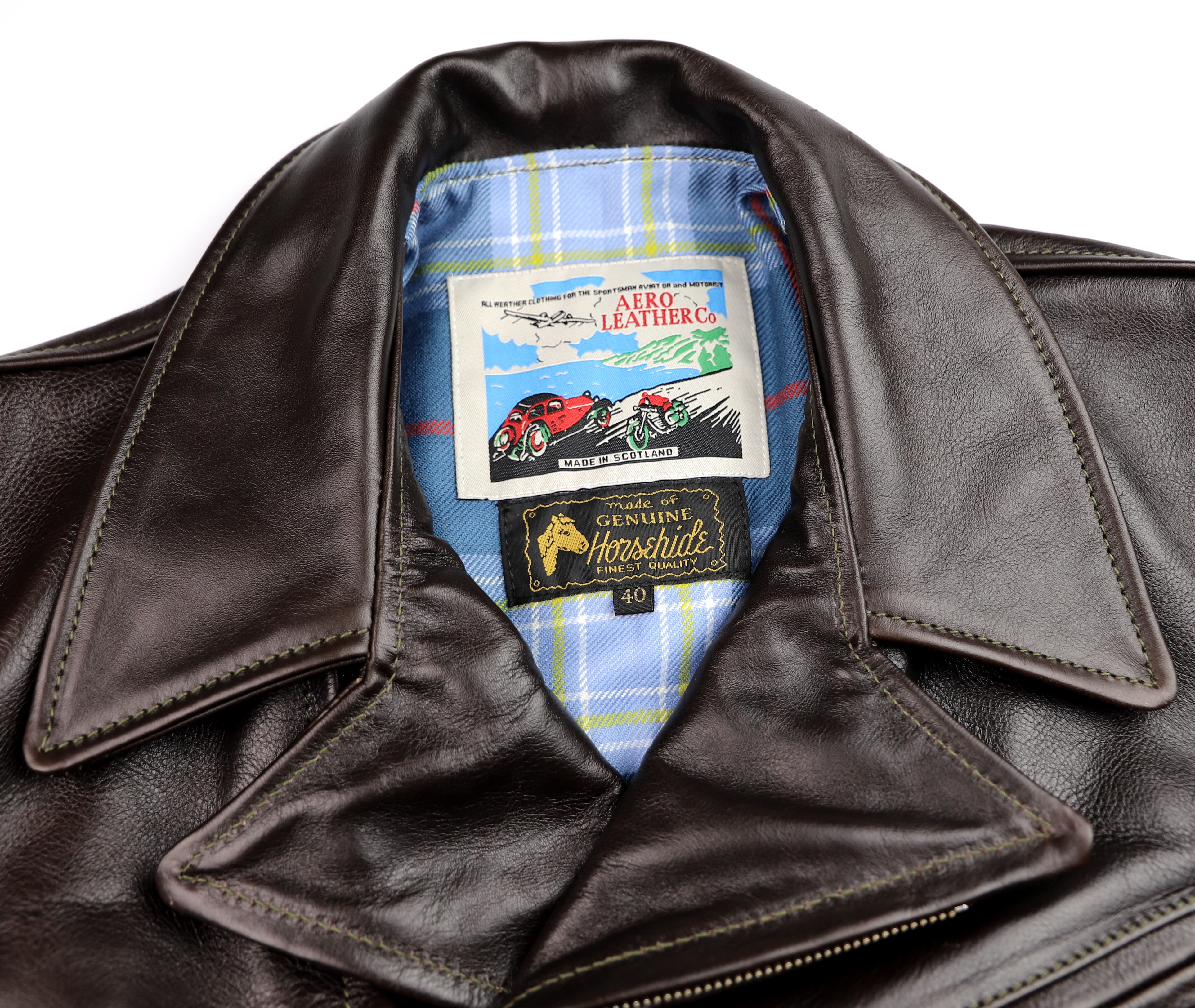 Aero Hooch Hauler Dark Seal Vicenza Horsehide LDU6 tag.jpg