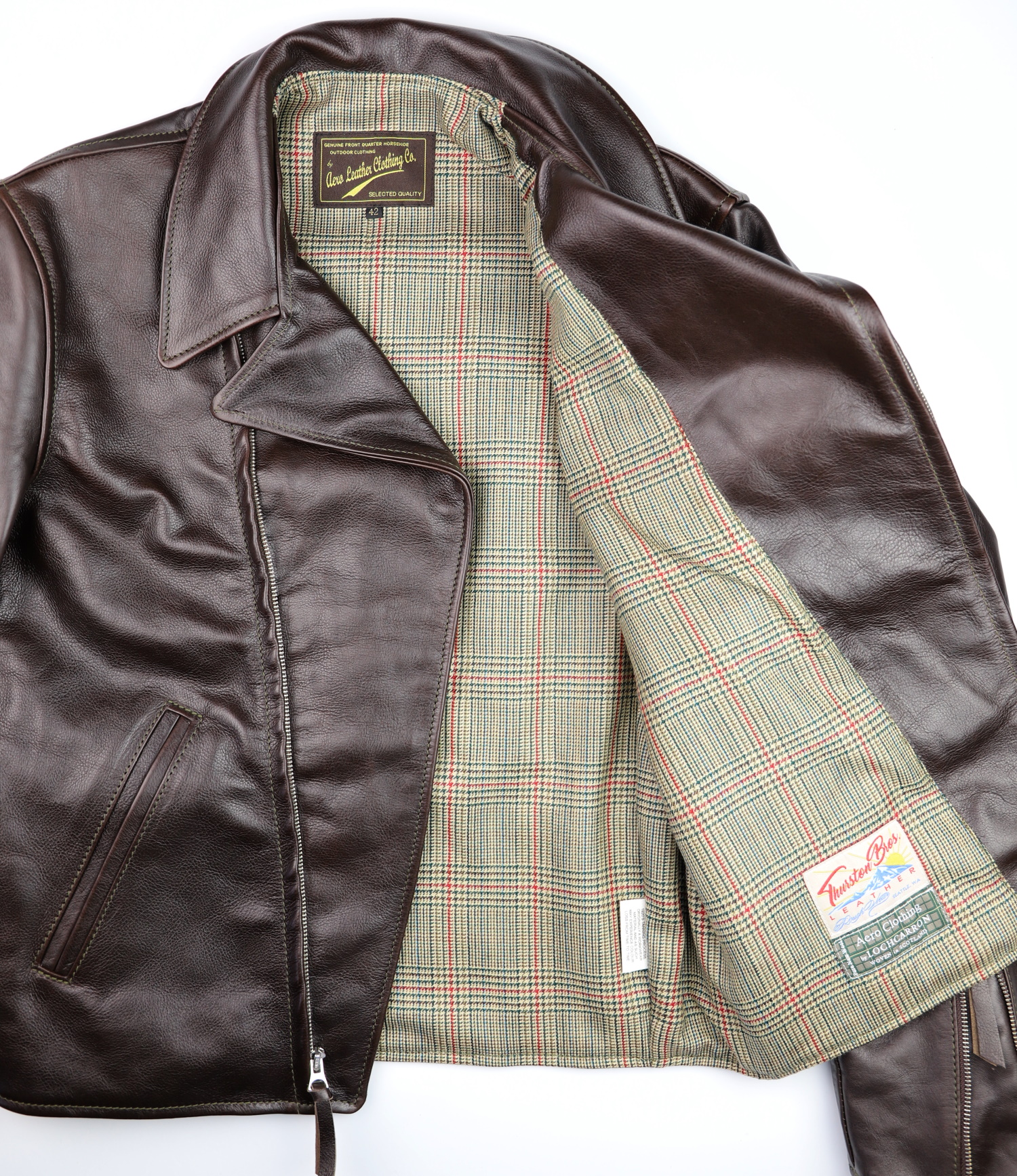 Aero Hooch Hauler Dark Seal Vicenza MC2 Minto Check Tweed lining.jpg