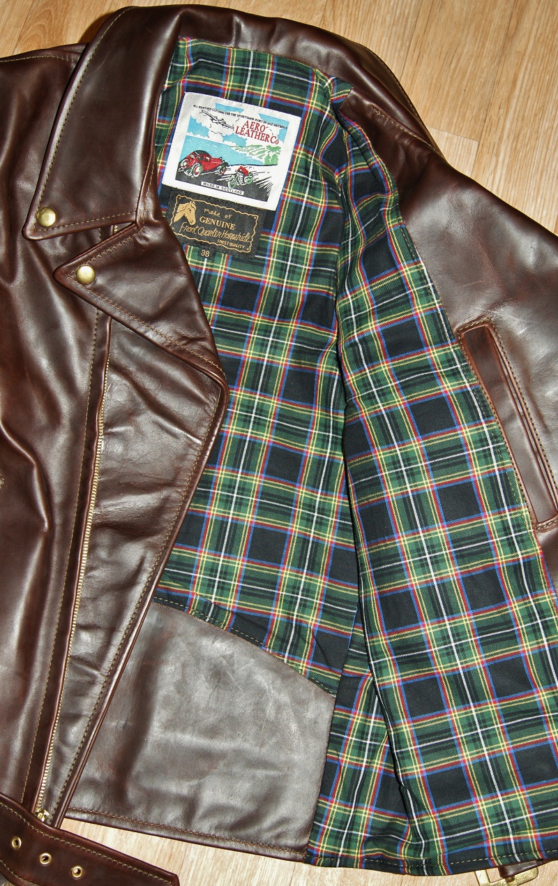 Aero J106 Ridley Brown CXL FQHH Lanark cotton tartan lining.jpg