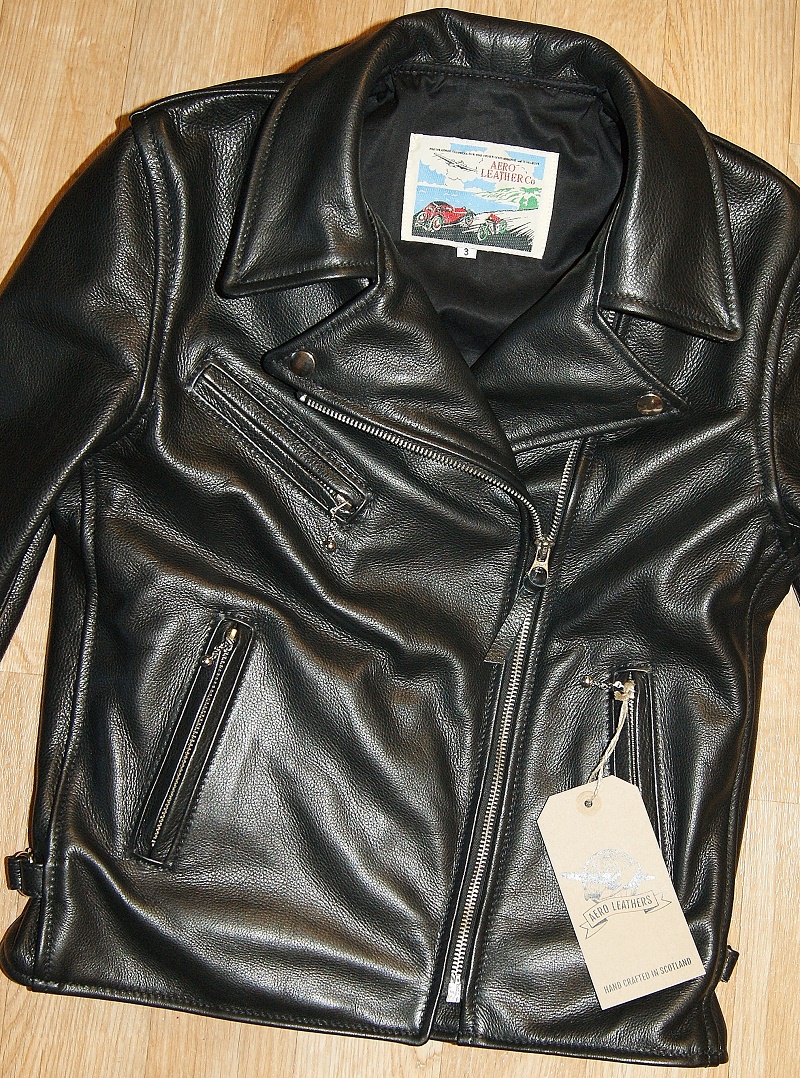 Aero Ladies Motorcycle Jacket Black Soft Steerhide front.jpg