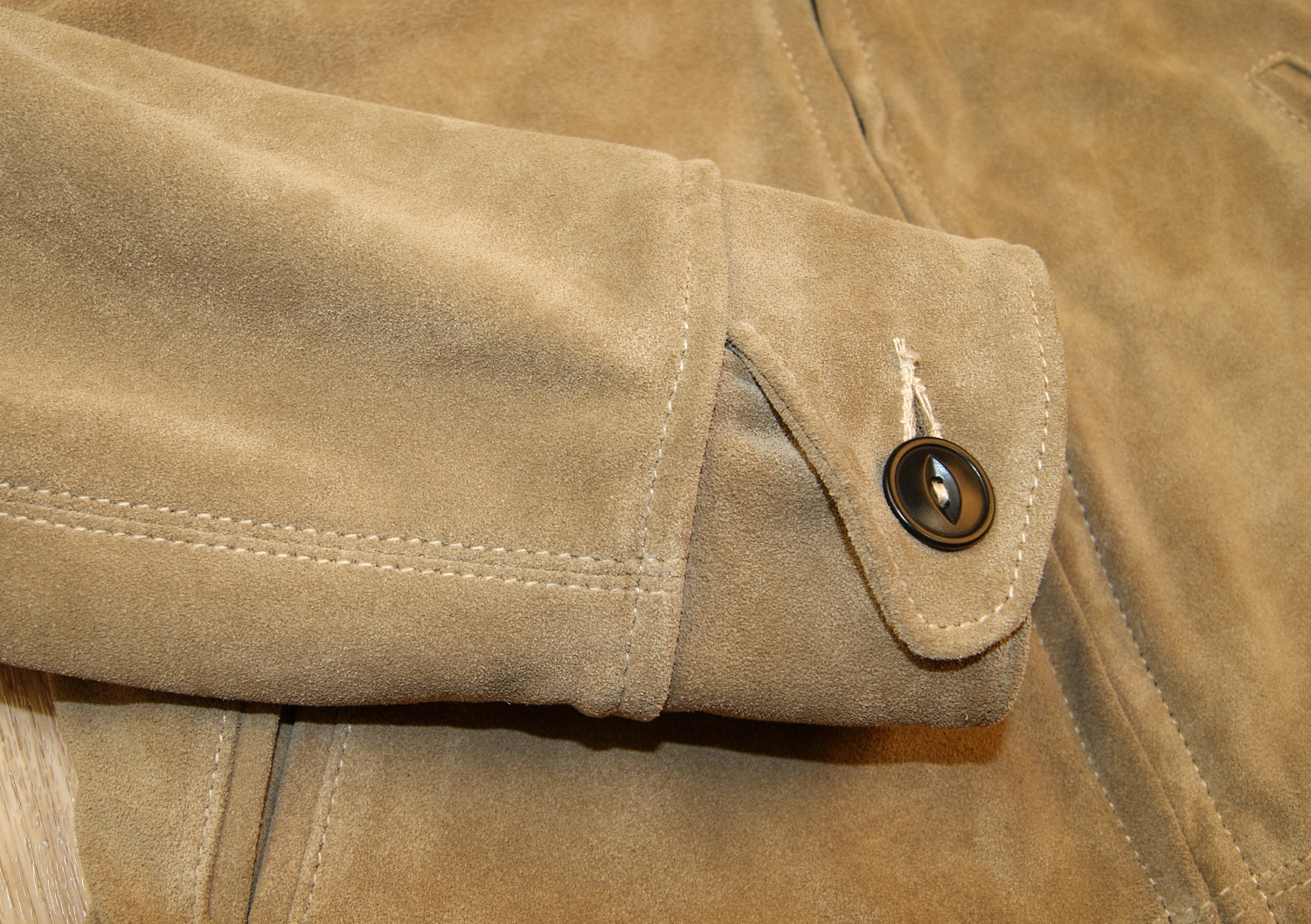 Aero Majestic Light Tan Suede sleeve cuff.jpg