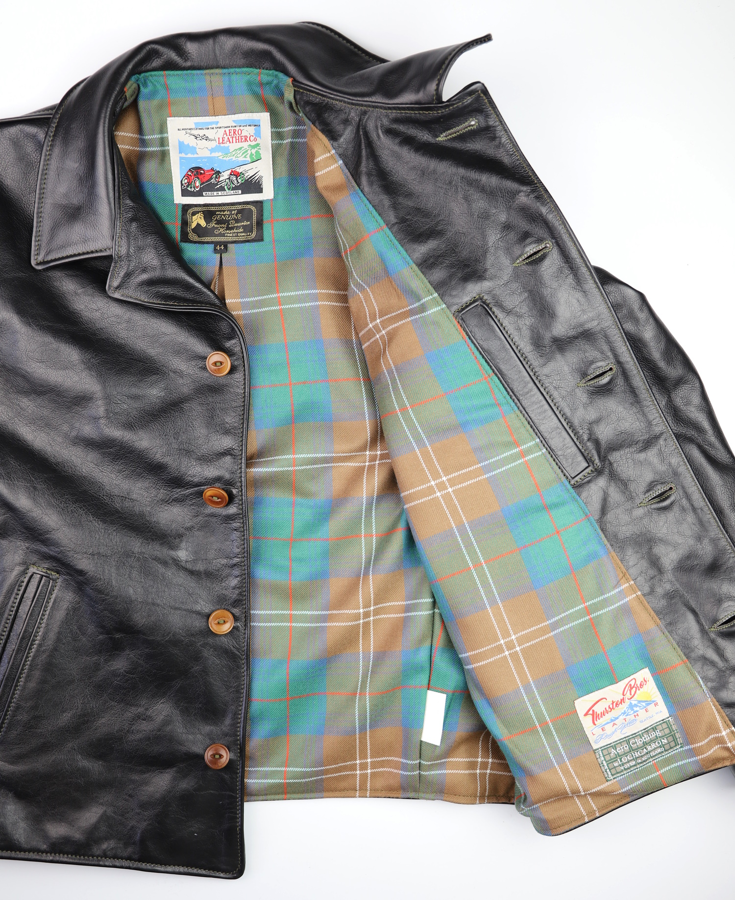 Aero Maxwell Blackened Brown Vicenza RA4 Chisholm Hunting Ancient tartan lining.jpg