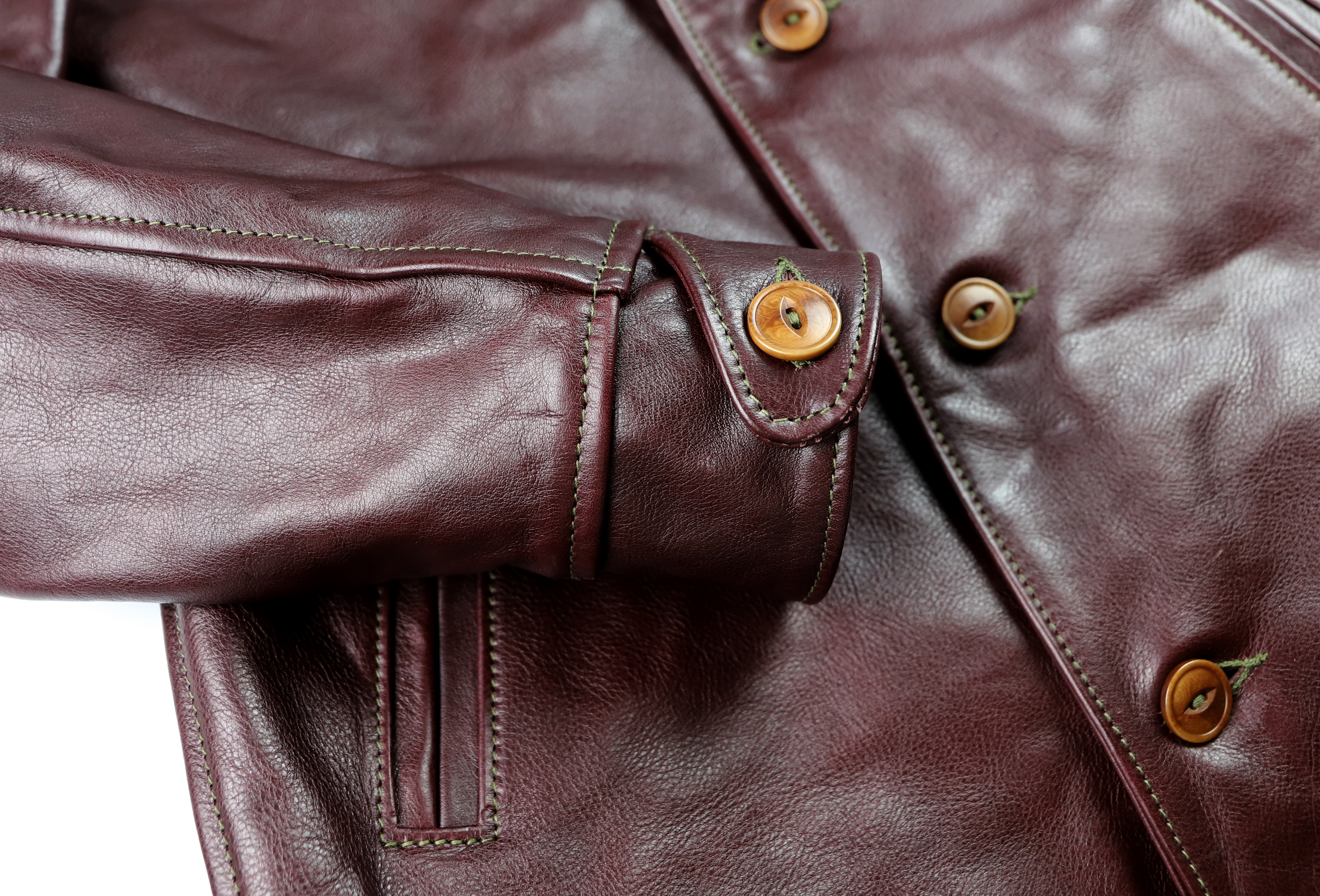 Aero Maxwell Cordovan Vicenza Horsehide button cuff.jpg