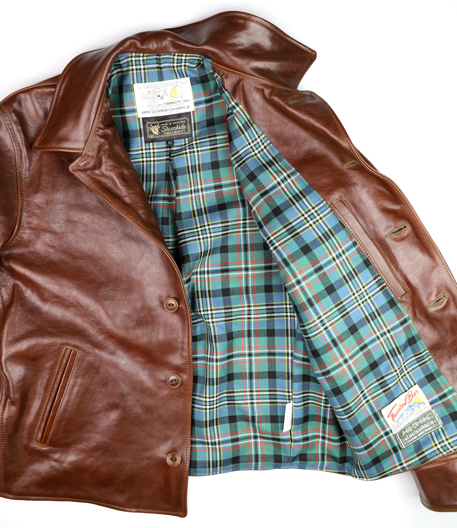 Aero Maxwell Russet Badalassi Scott Green Ancient tartan lining.jpg