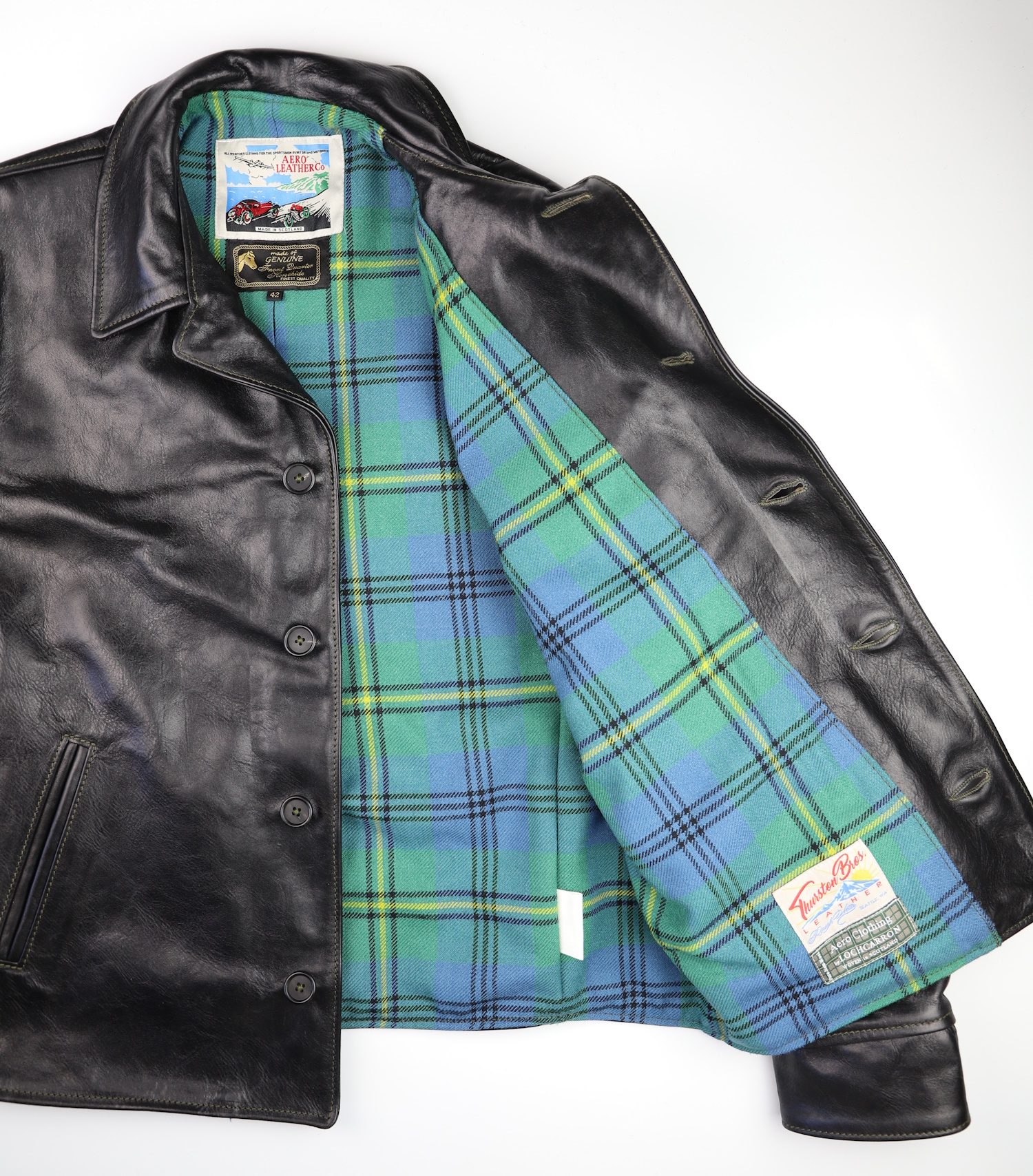 Aero Maxwell Tumbled Black CXL FQHH BW3 Johnstone Ancient heavyweight tartan lining.jpg