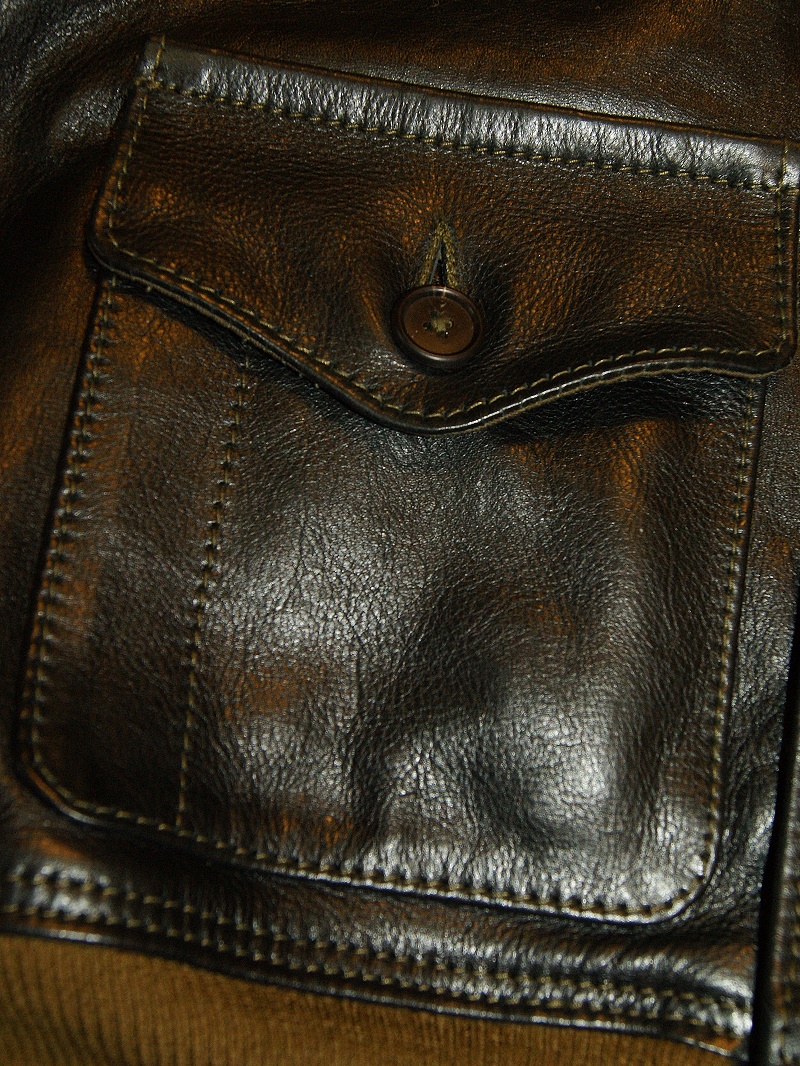 Aero Modified Collar A-1 Black Vicenza Horsehide patch pocket.jpg