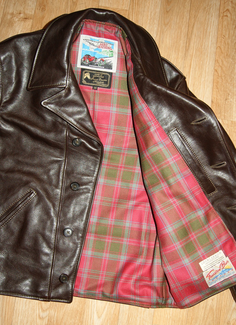 Aero Moonshiner Dark Seal Vicenza size 38 Grant Weathered tartan lining.jpg