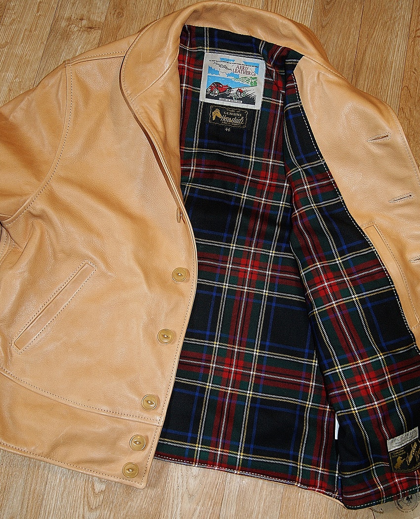 Aero Natural Vicenza Horsehide Aeromarine Size 44 Front Open 2 smaller.jpg