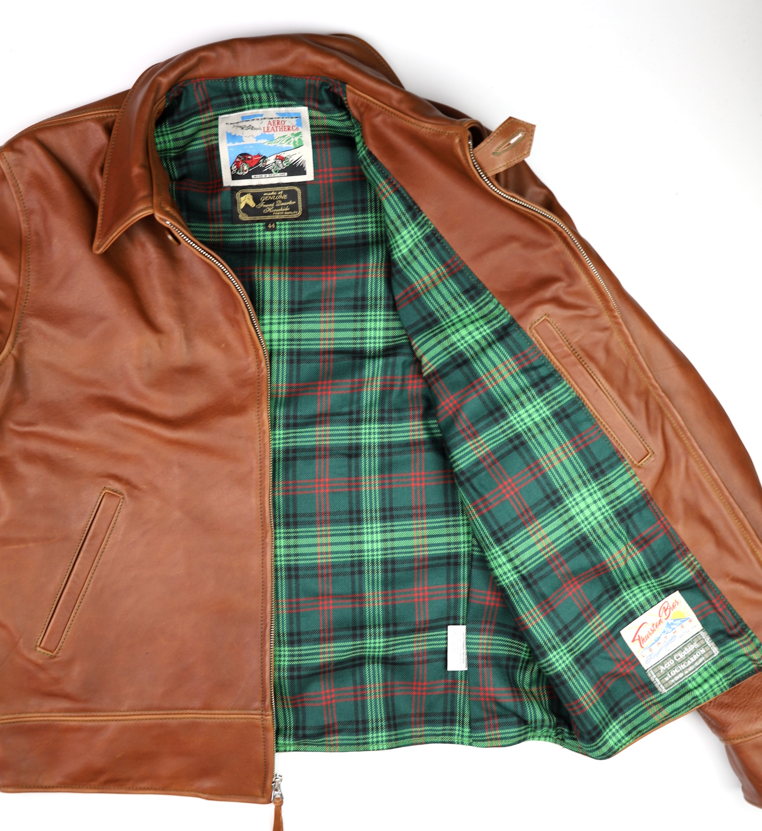 Aero Original Hercules Cognac Pinnacle Horsehide Ross Hunting Modern tartan lining.jpg