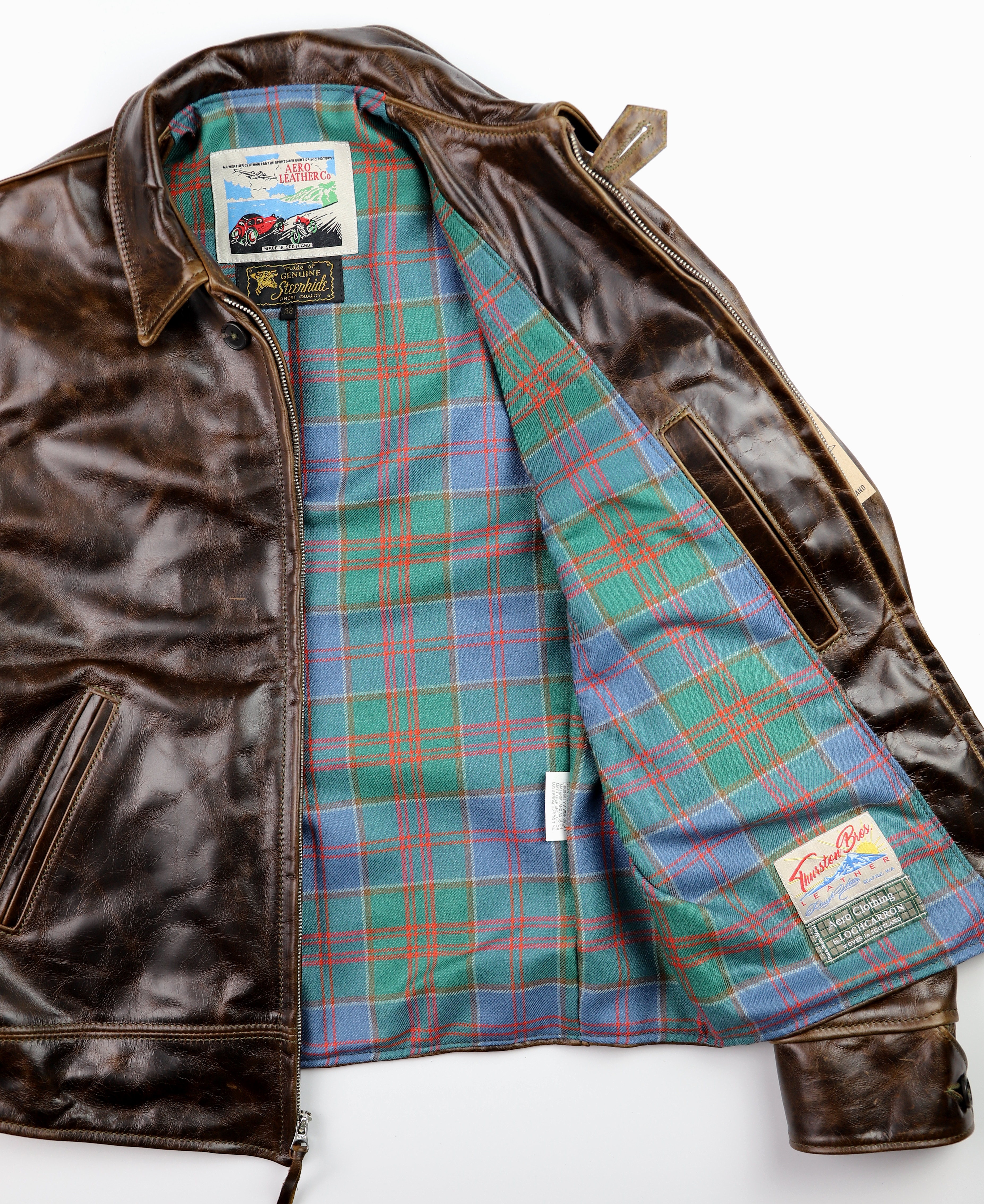 Aero Original Hercules Dark Maple Bainbridge Stewart of Appin Hunting Ancient tartan lining.jpg