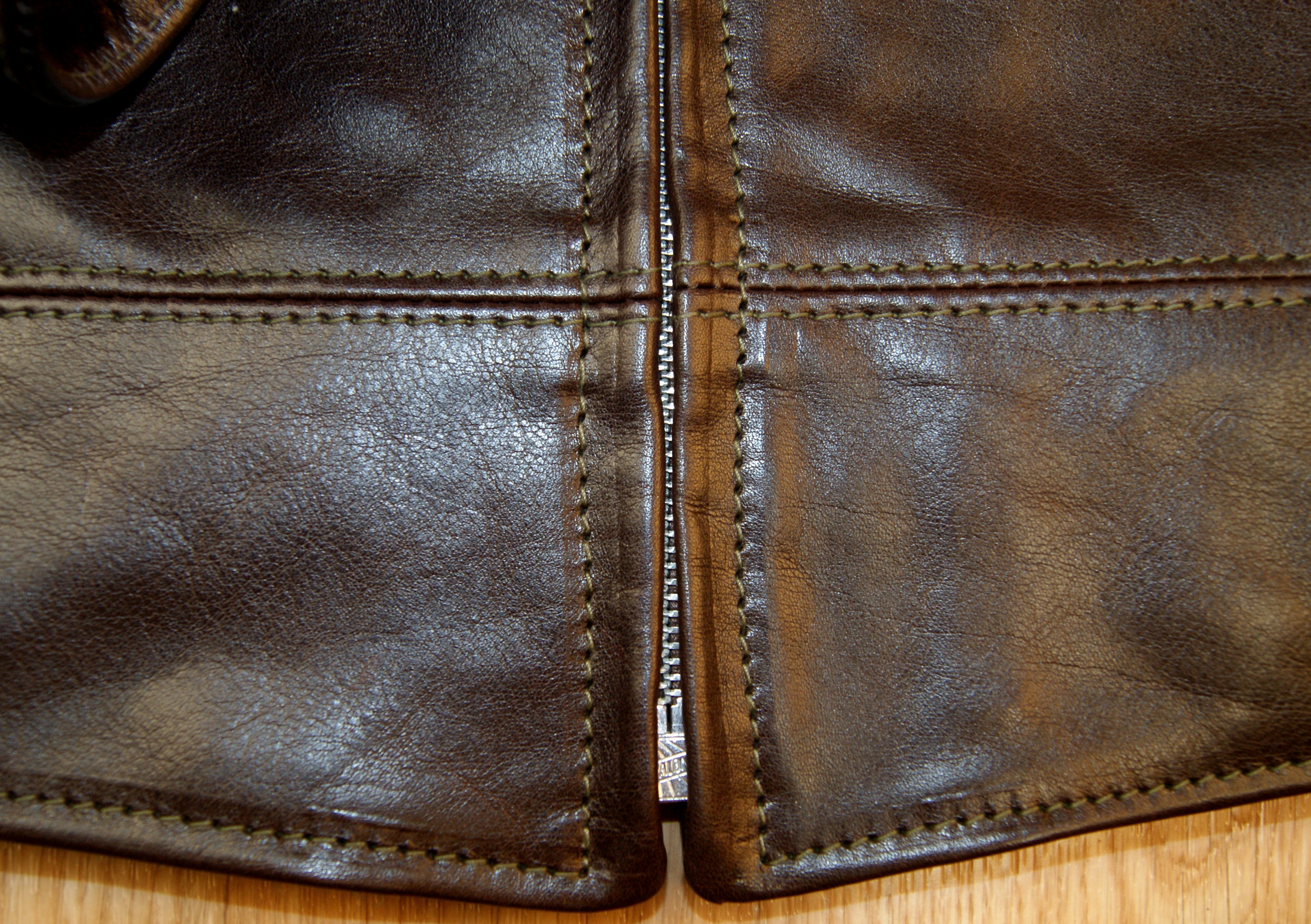 Aero Original Hercules Dark Seal Vicenza Horsehide bottom hem.jpg