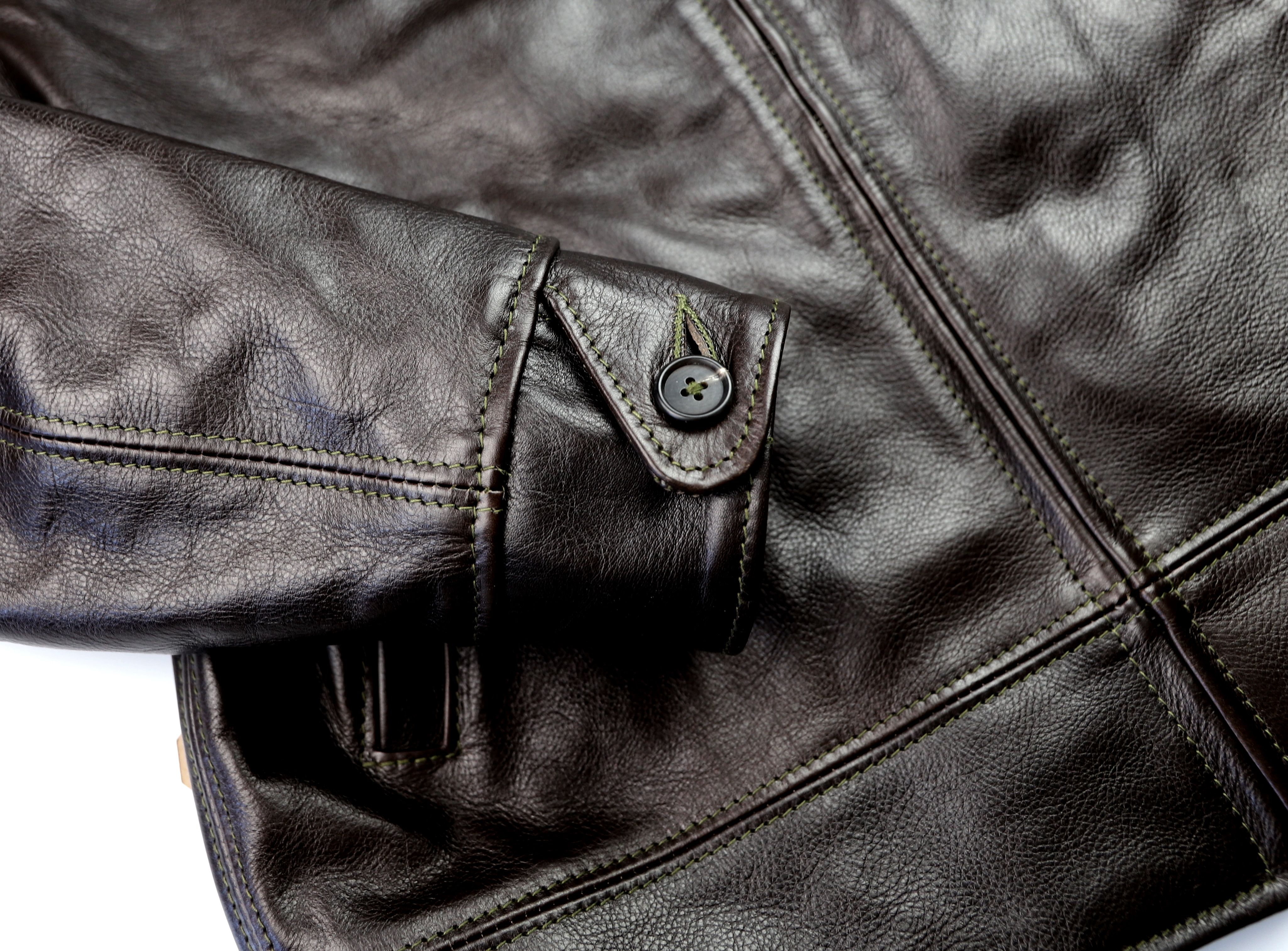 Aero Original Hercules Dark Seal Vicenza Horsehide L6D4 button cuff.jpg