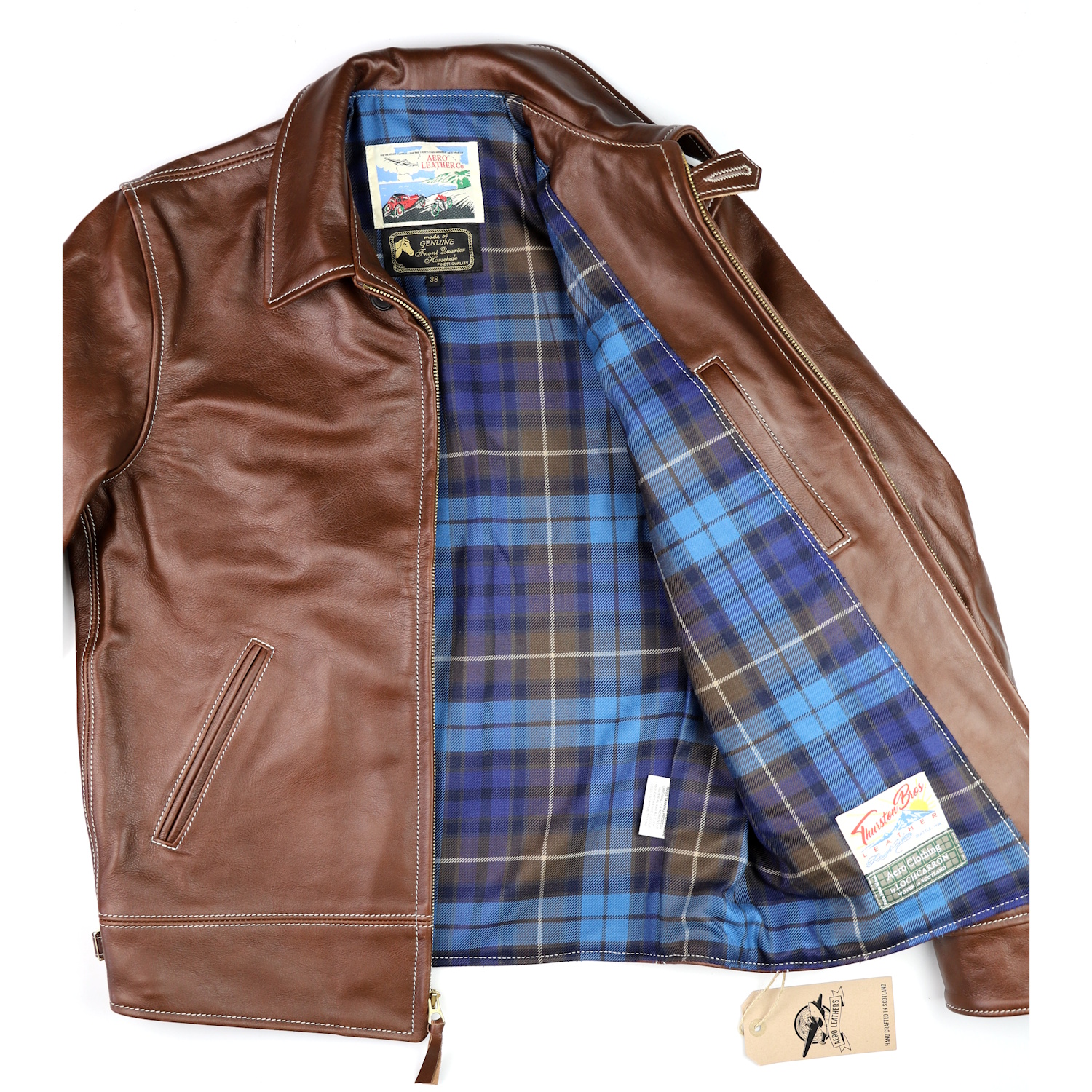 Aero Original Hercules Russet Vicenza EM7 Buchanan Blue tartan lining.jpg