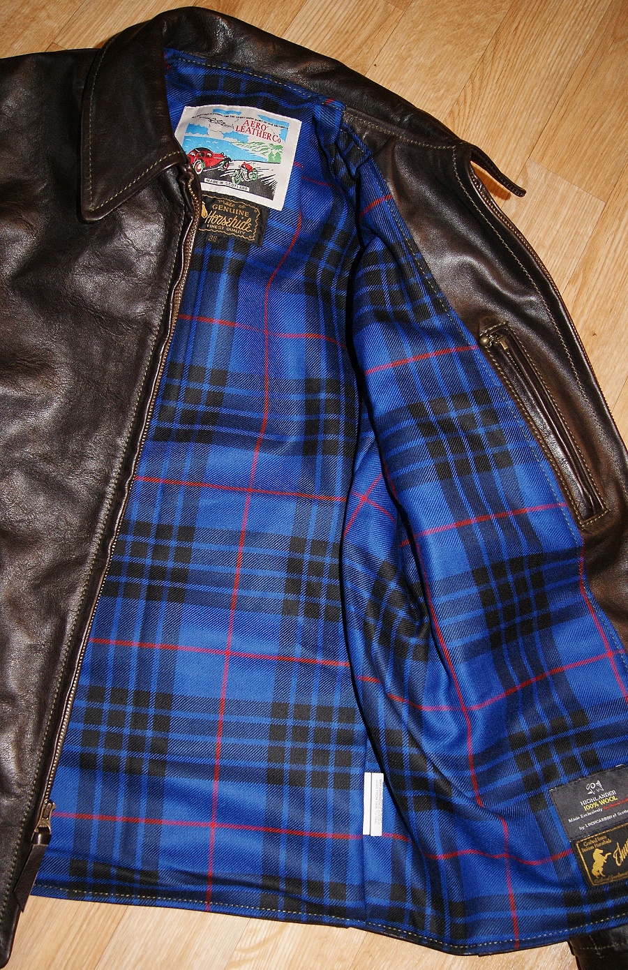 Aero Plainsman Dark Seal Vicenza Morgan wool tartan lining smaller.jpg