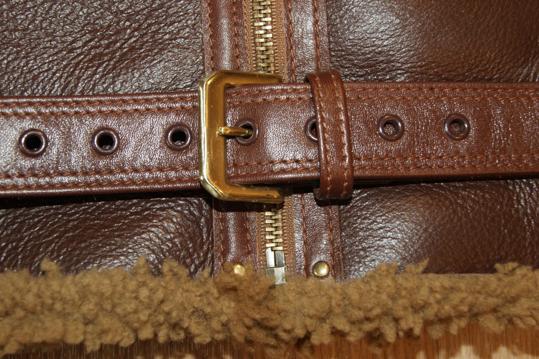 Aero Pre-War Irvin Russet Shearling size 44 belt.jpg