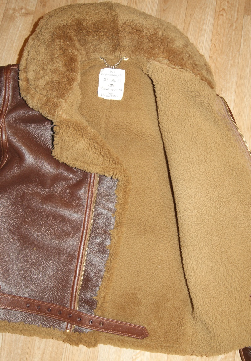 Aero Pre-War Irvin Russet Shearling size 44 open.jpg