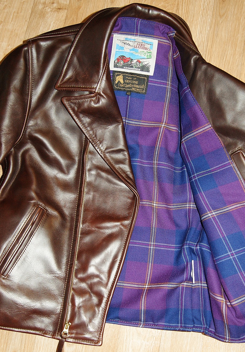 Aero Premier Bootlegger Brown CXL FQHH Gretna Gold tartan lining.jpg