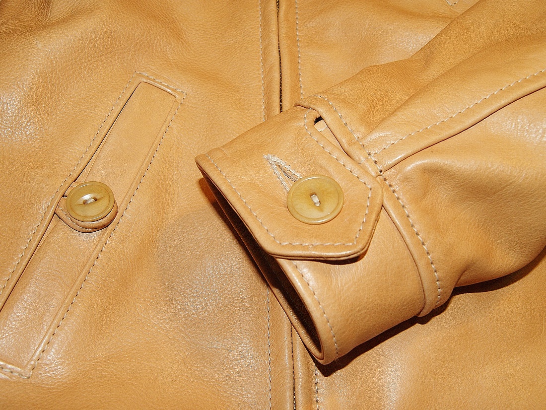 Aero Premier Bootlegger Natural Vicenza Horsehide button cuffs.jpg