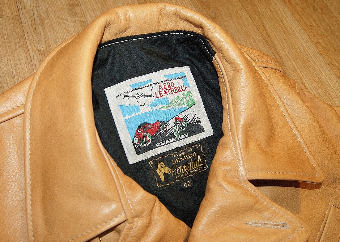 Aero Premier Bootlegger Natural Vicenza Horsehide tag.jpg