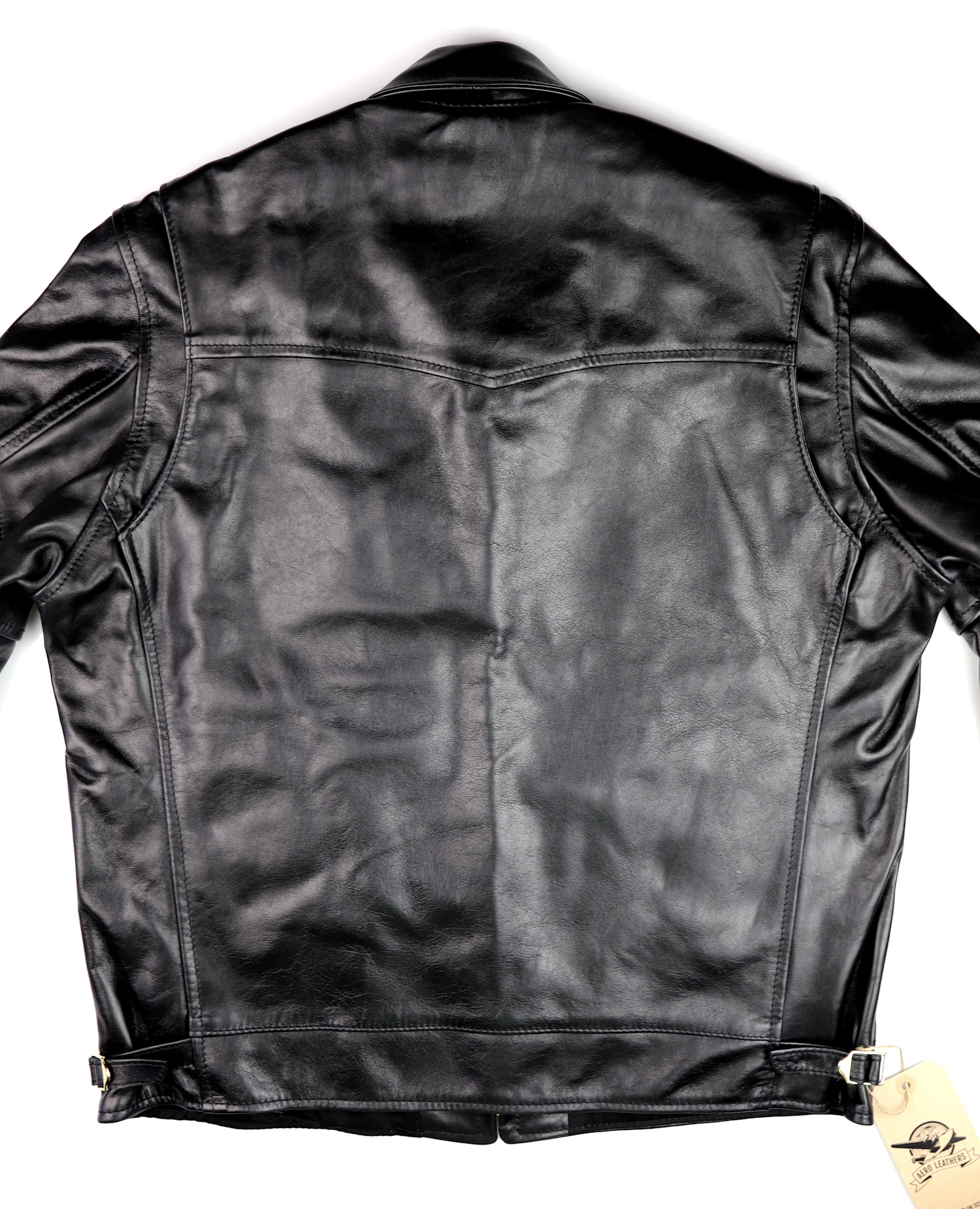 Aero Premier Highwayman Black Pinnacle Horsehide back.jpg