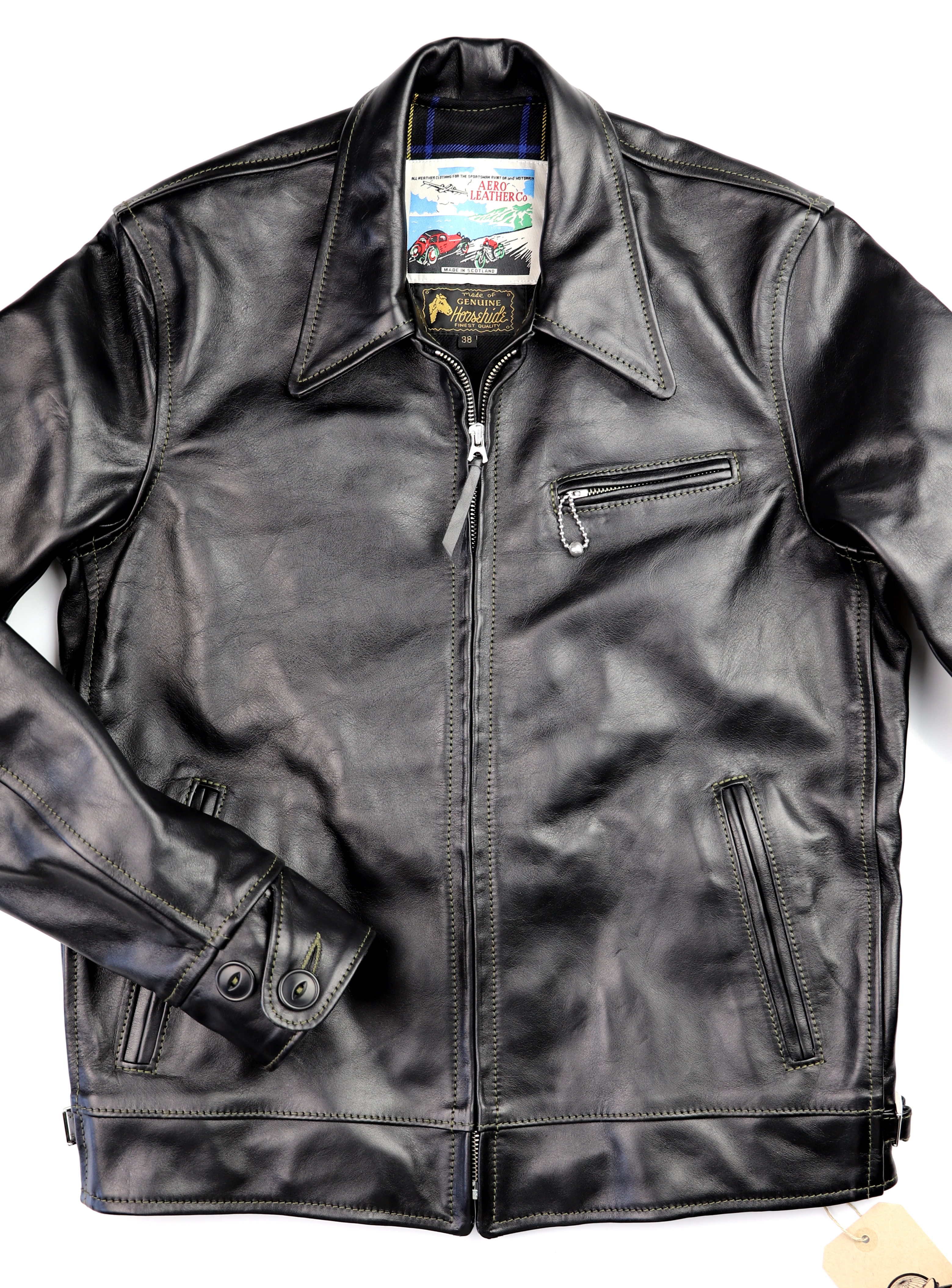 Aero Premier Highwayman Black Vicenza Horsehide BB6H front.jpg