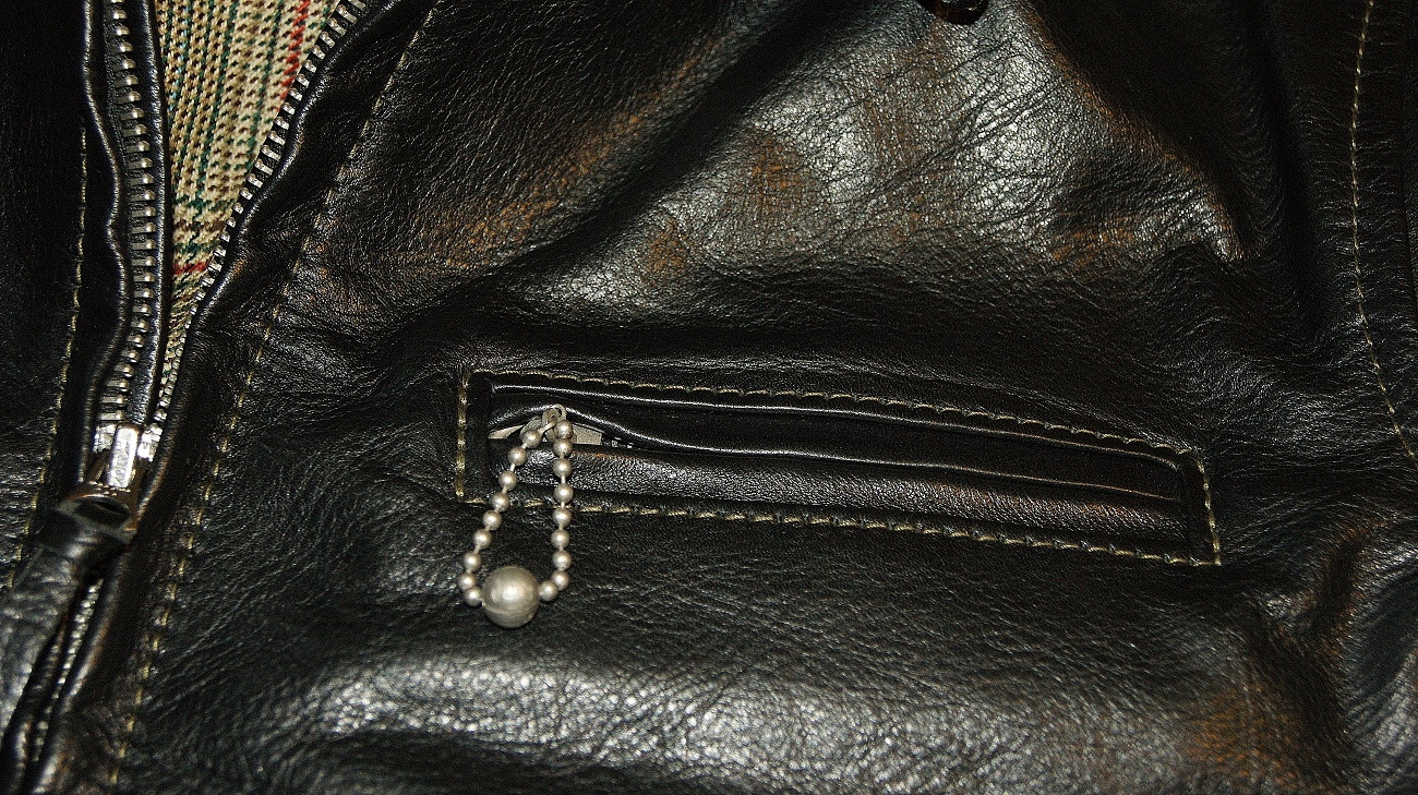 Aero Premier Highwayman Black Vicenza Horsehide chest pocket.jpg