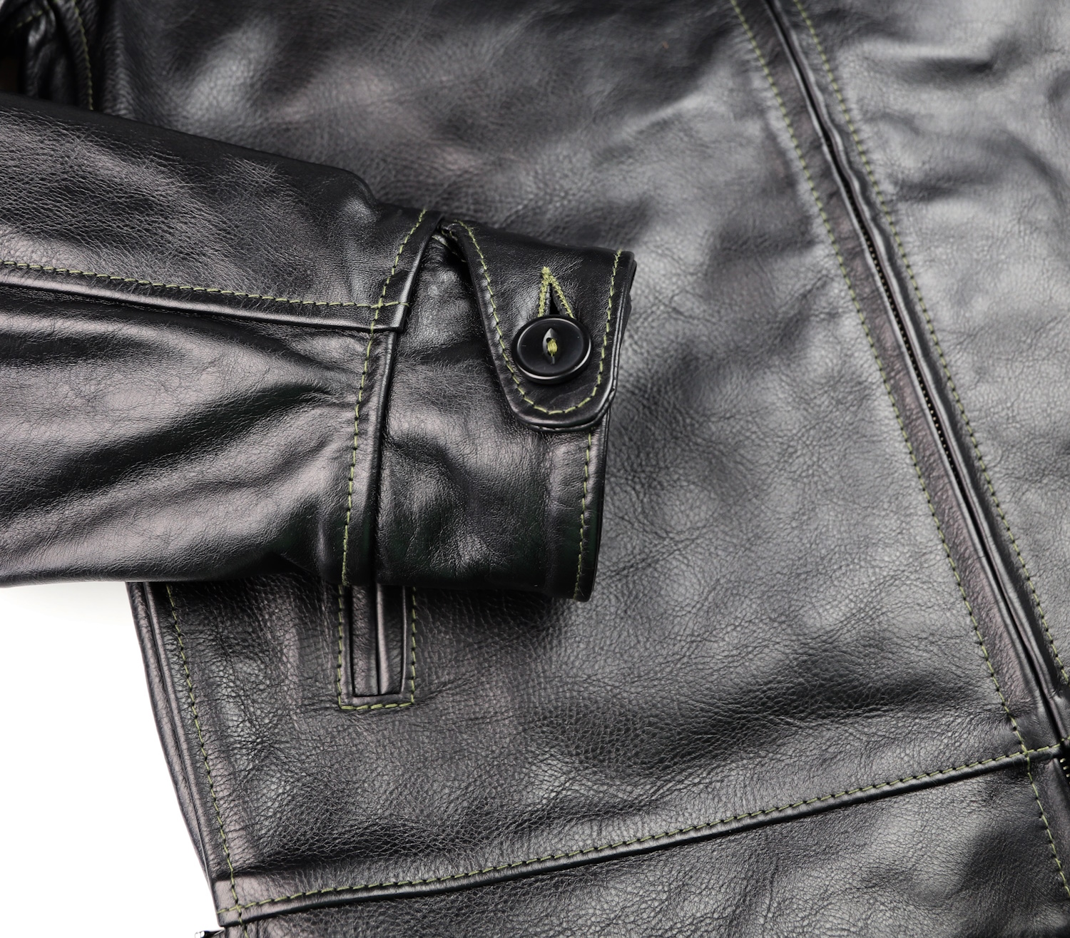 Aero Premier Highwayman Black Vicenza Horsehide CM2 button cuff.jpg