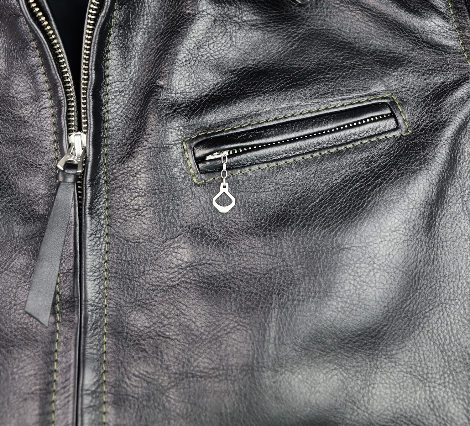 Aero Premier Highwayman Black Vicenza Horsehide CM2 chest pocket.jpg