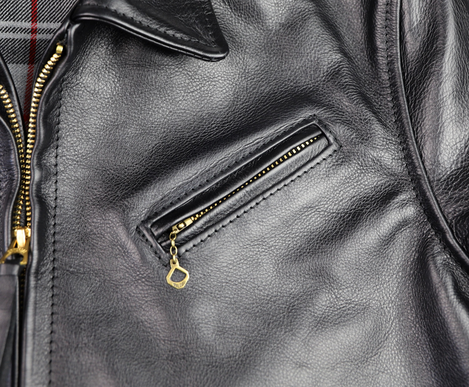 Aero Premier Highwayman Black Vicenza Horsehide FR9 chest pocket.jpg