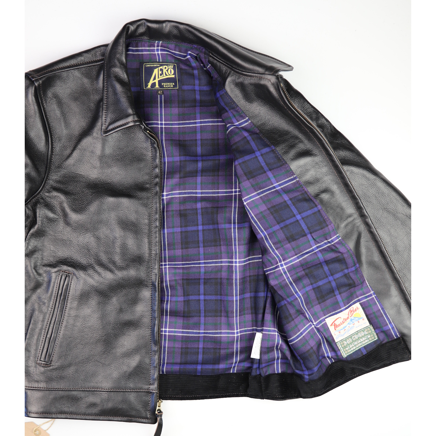 Aero Premier Highwayman Blackened Brown Vicenza CT1 Scotland Forever Modern tartan lining.jpg