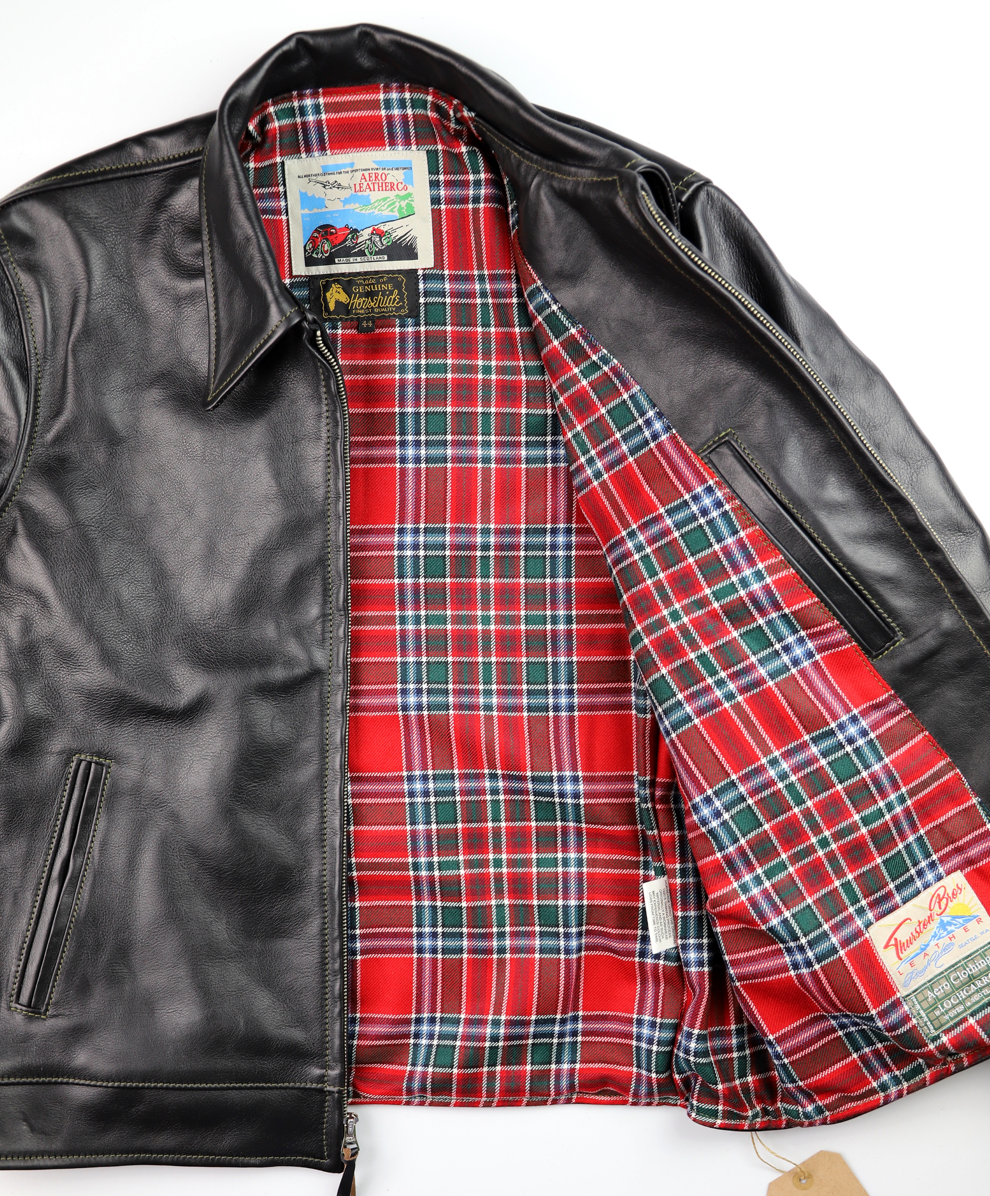 Aero Premier Highwayman Blackened Brown Vicenza JK88 Macbean Modern Lightweight Tartan Lining.jpg