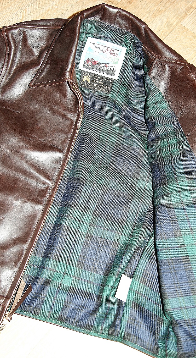 Aero Premier Highwayman Brown CXL FQHH Blackwatch tartan lining 2.jpg