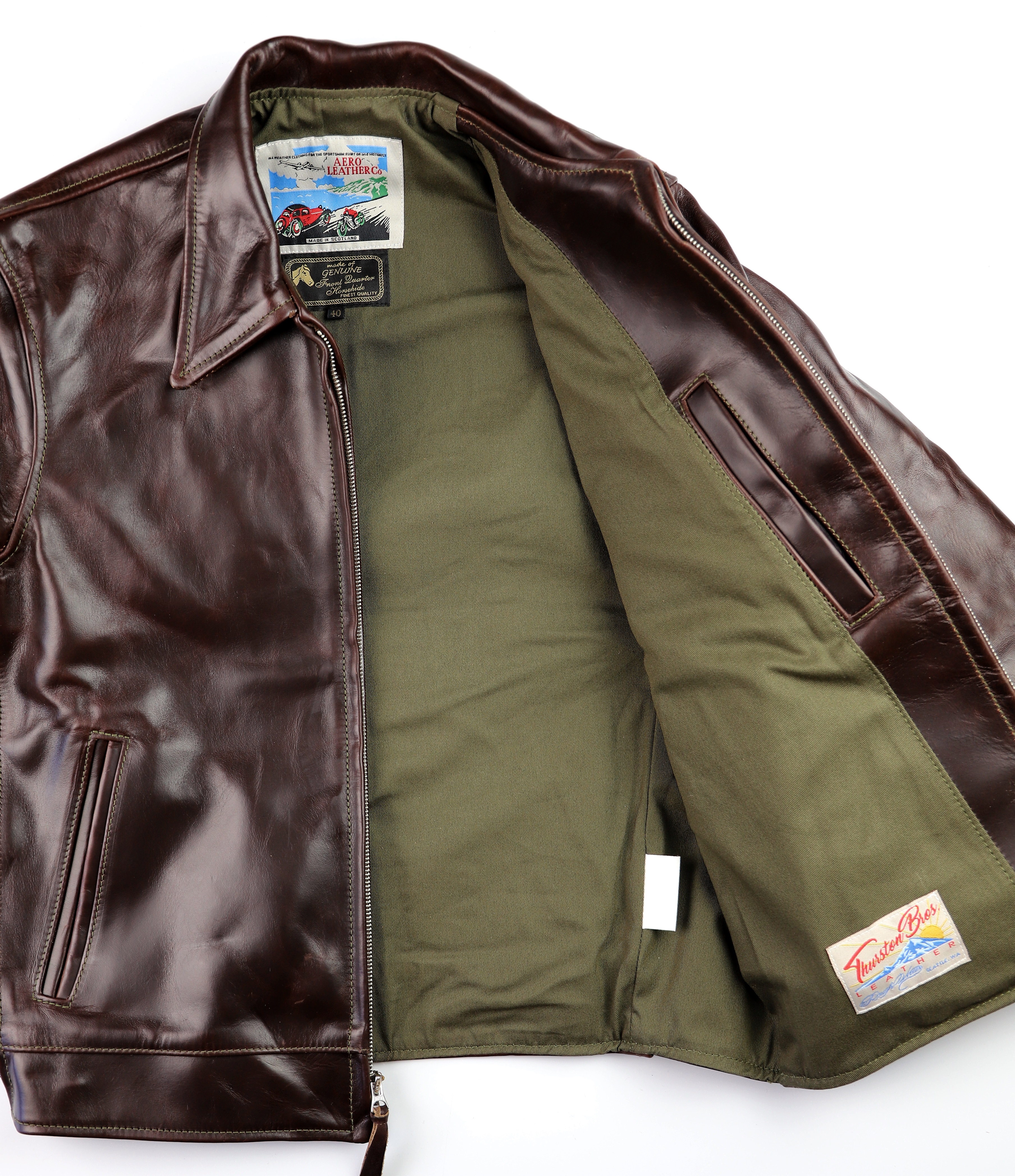 Aero Premier Highwayman Brown CXL FQHH SLP3 olive cotton drill lining.jpg