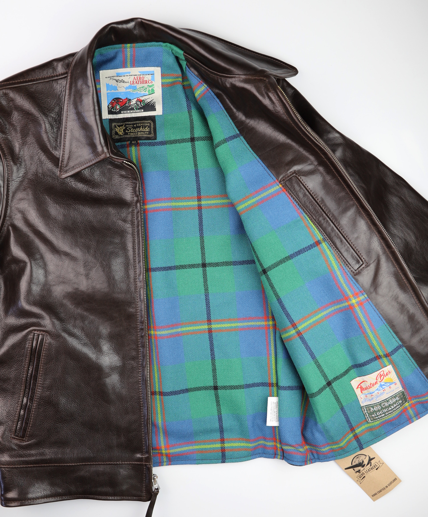 Aero Premier Highwayman Chestnut Badalassi W2N Carmichael Ancient heavyweight tartan lining.jpg